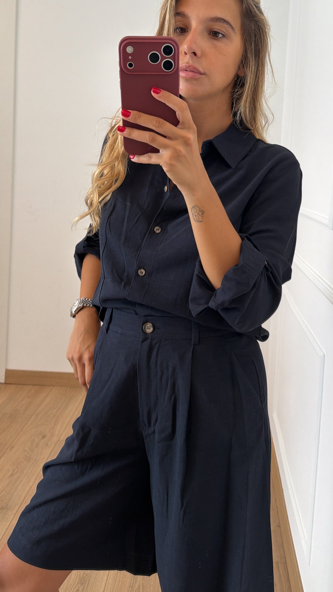 Camicia in lino e viscosa ViCOLO