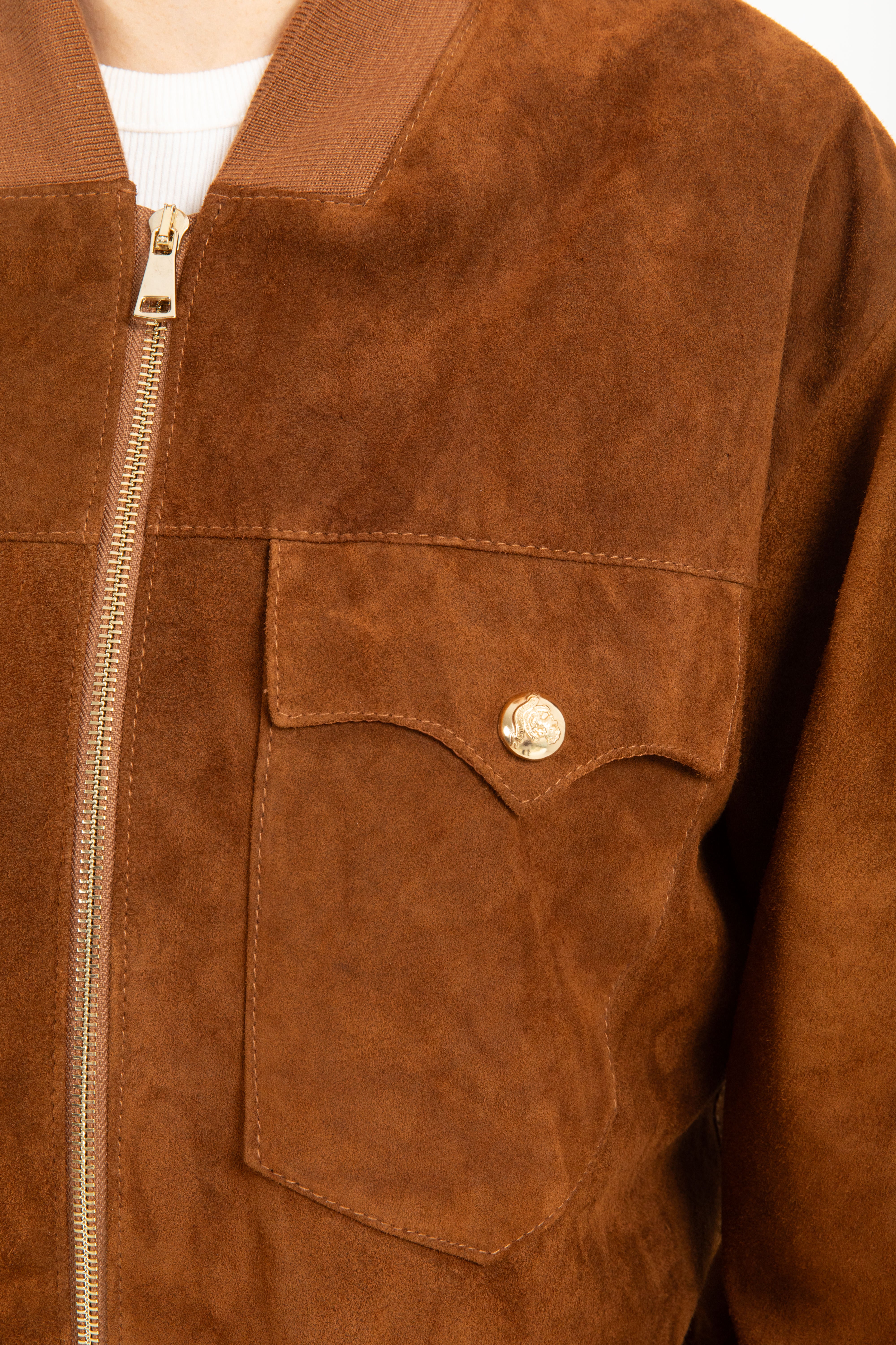 Bomber in vero camoscio ViCOLO