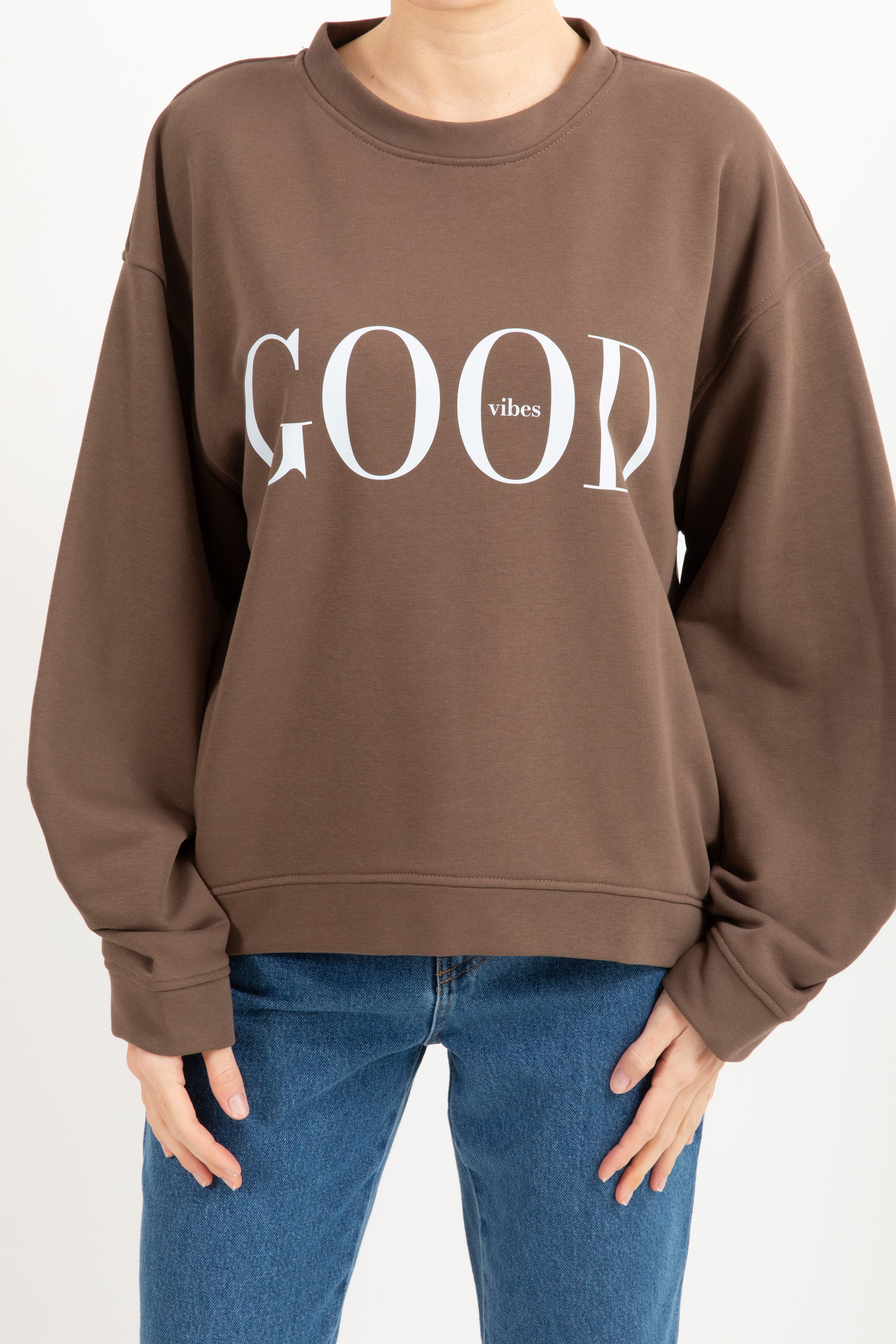 Felpa girocollo "Good vibes" ViCOLO