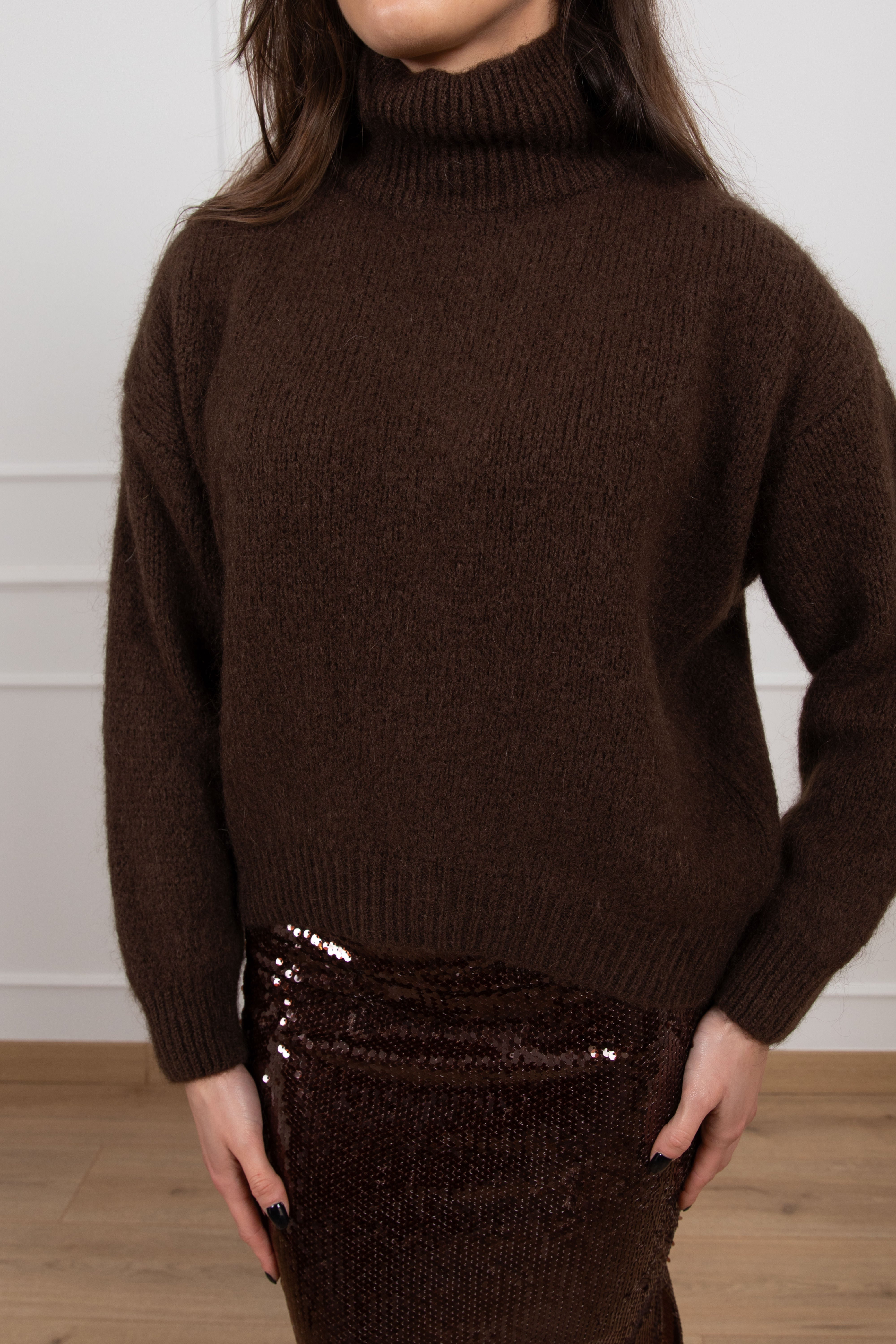 Pull in mohair a collo alto Dixie