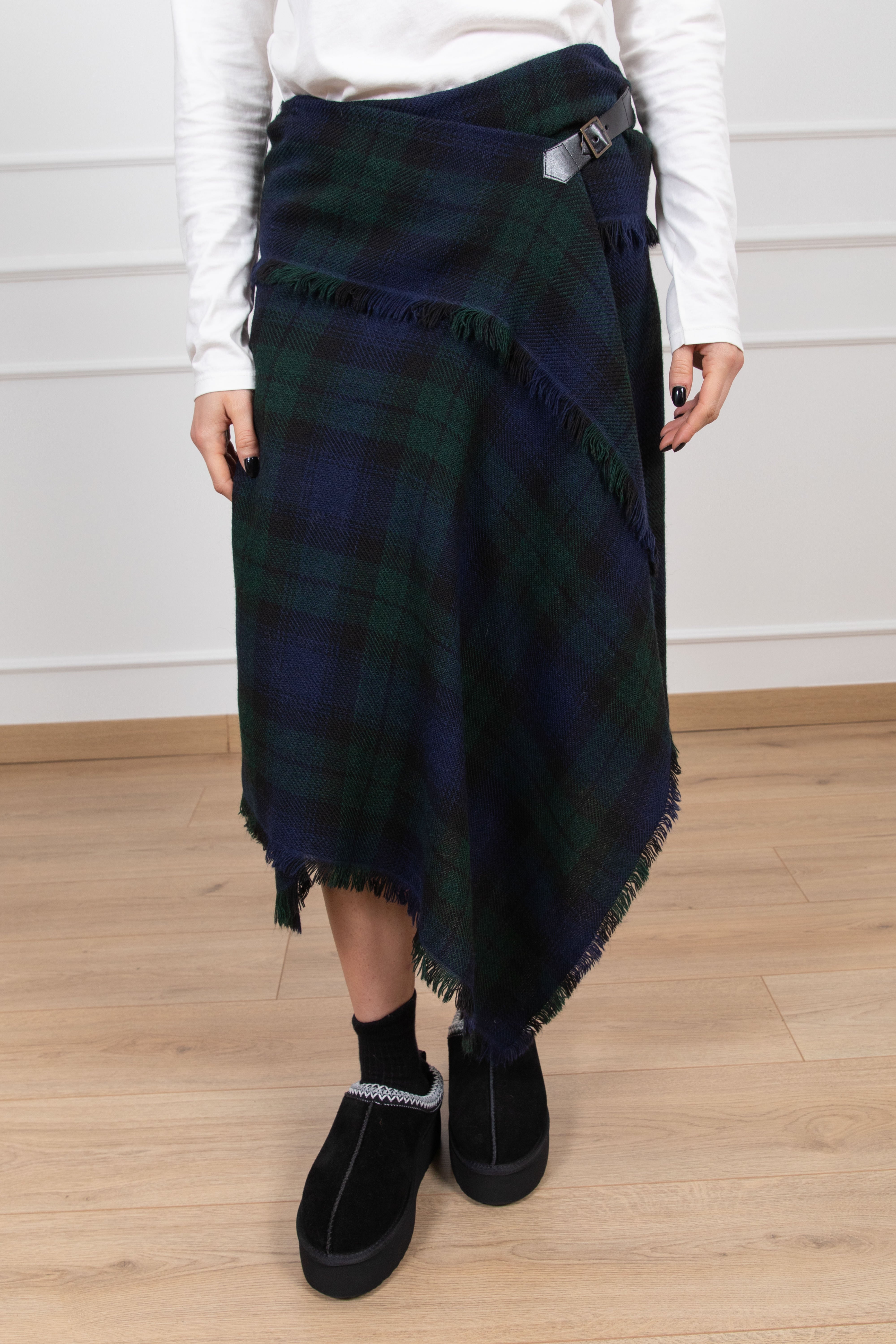 Gonna foulard tartan in flanella Tensione IN