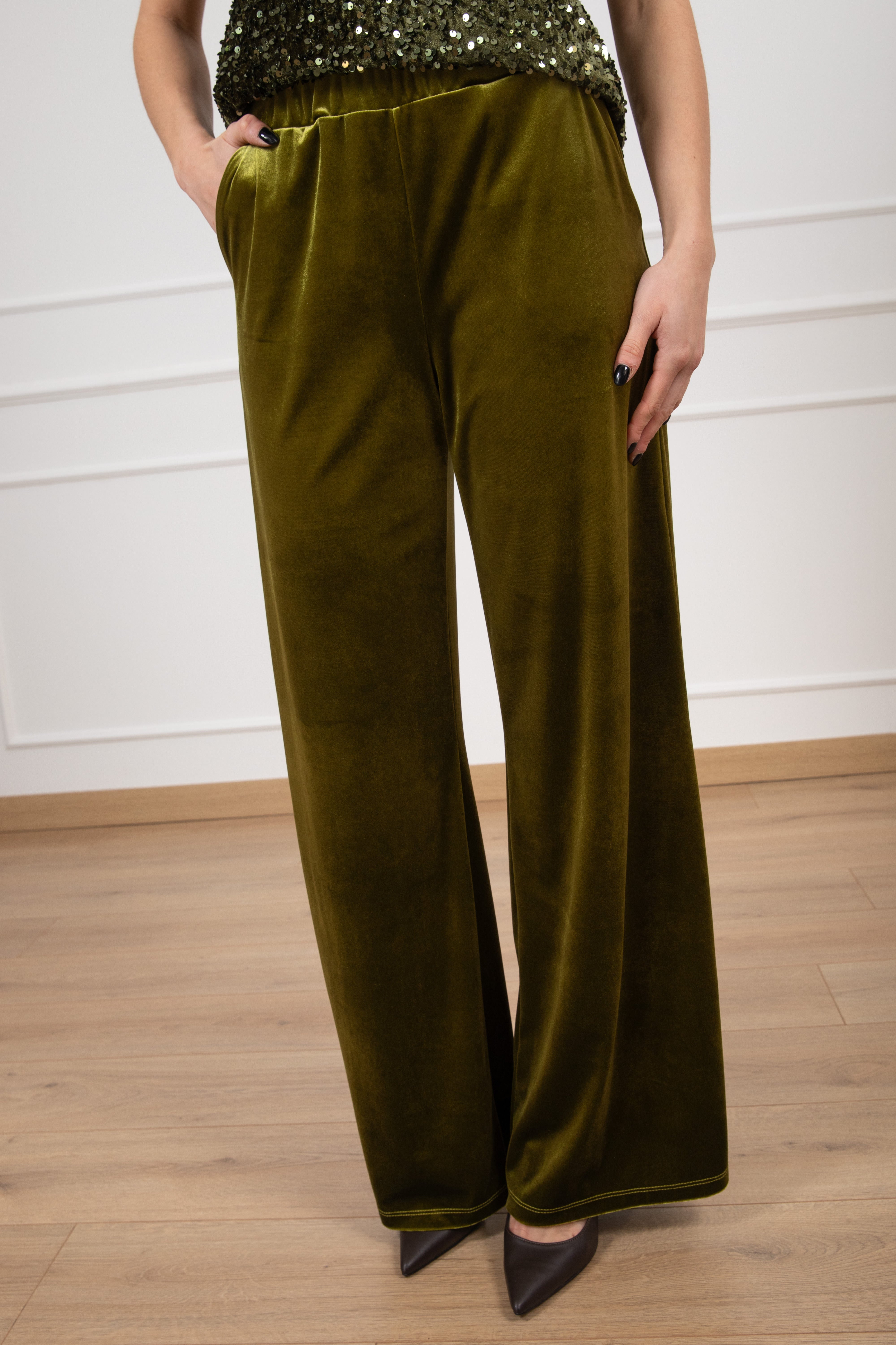 Pantalone in ciniglia con elastico Motel
