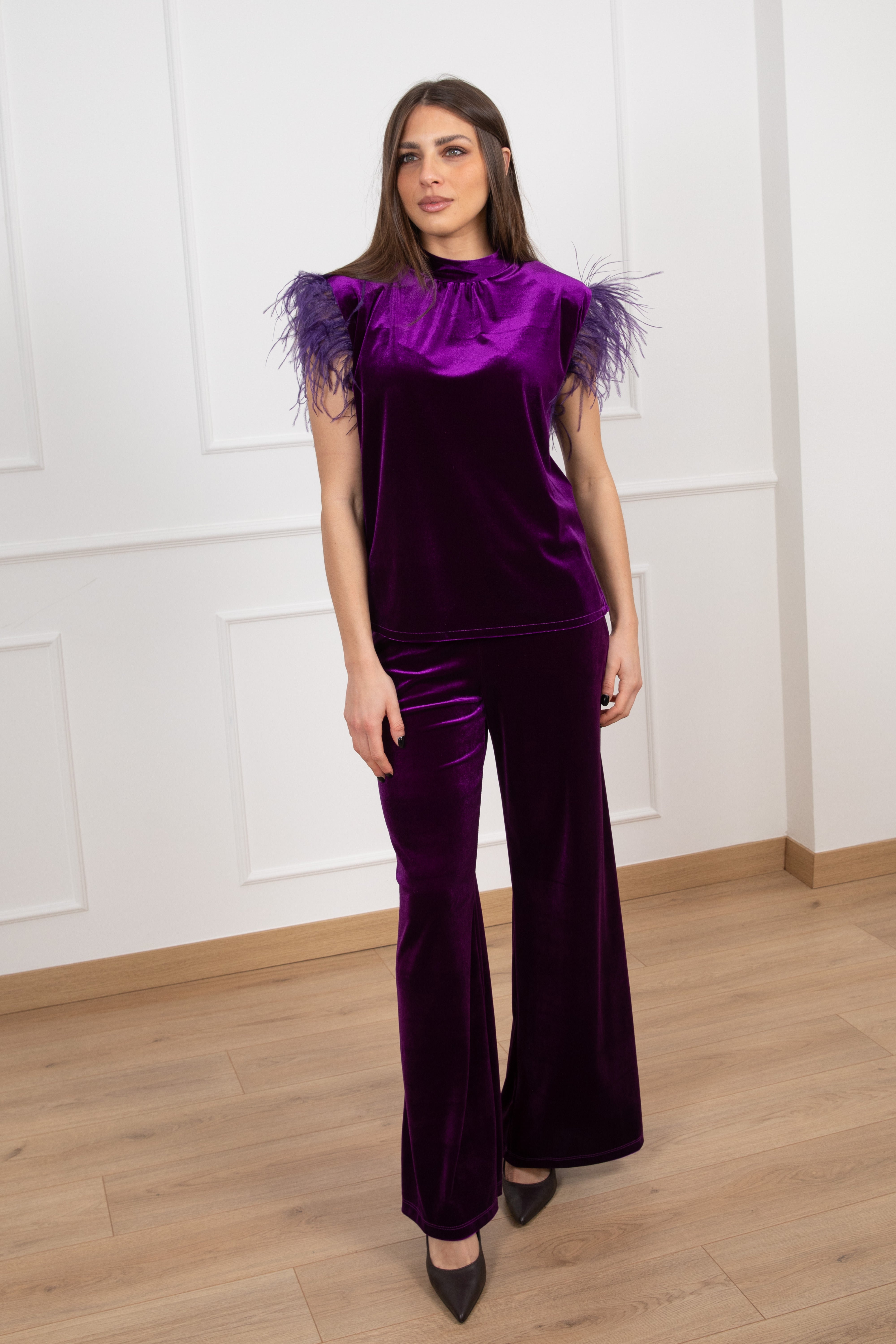 Pantalone in ciniglia con elastico Motel