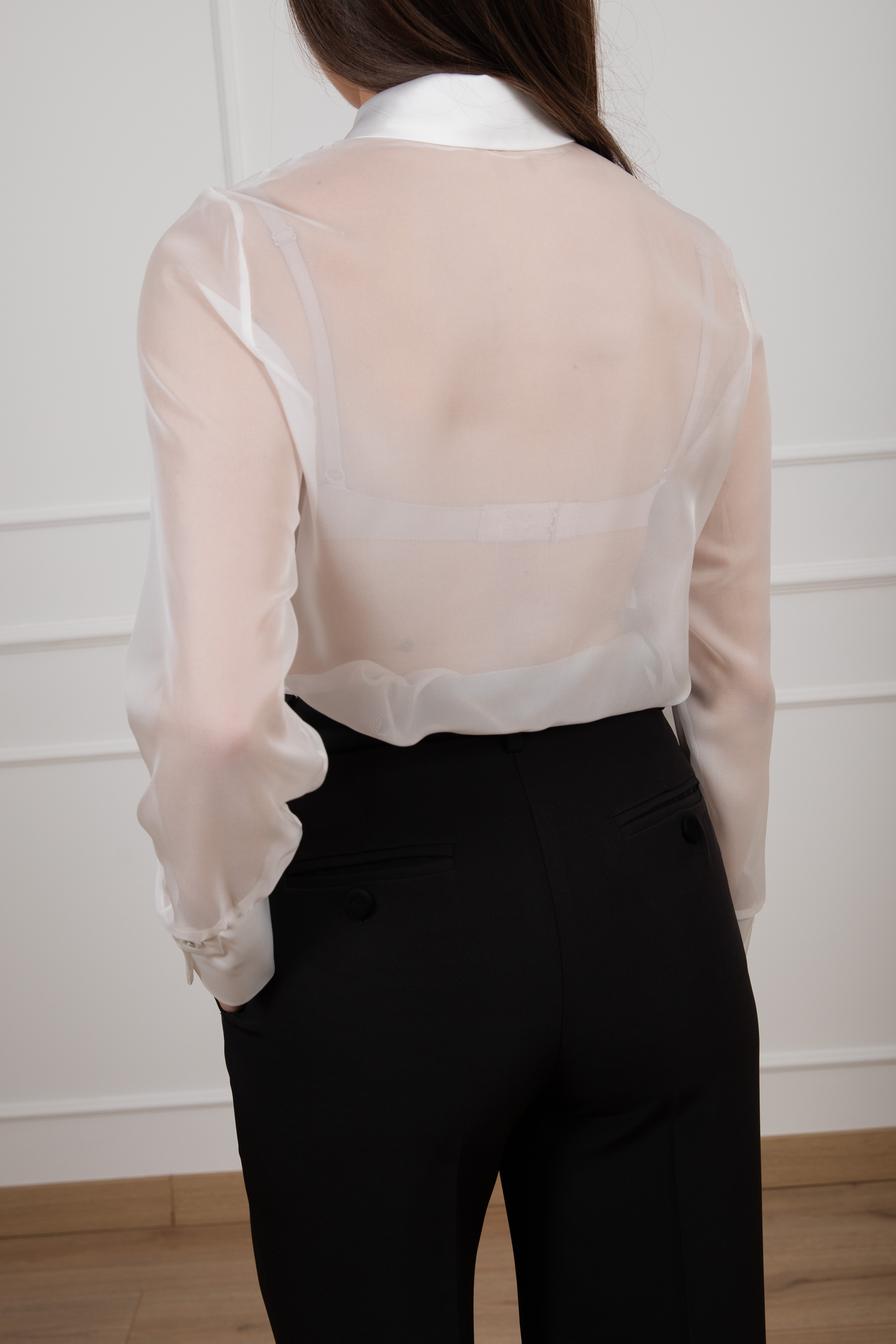 Camicia in voille con cravattino Susy Mix