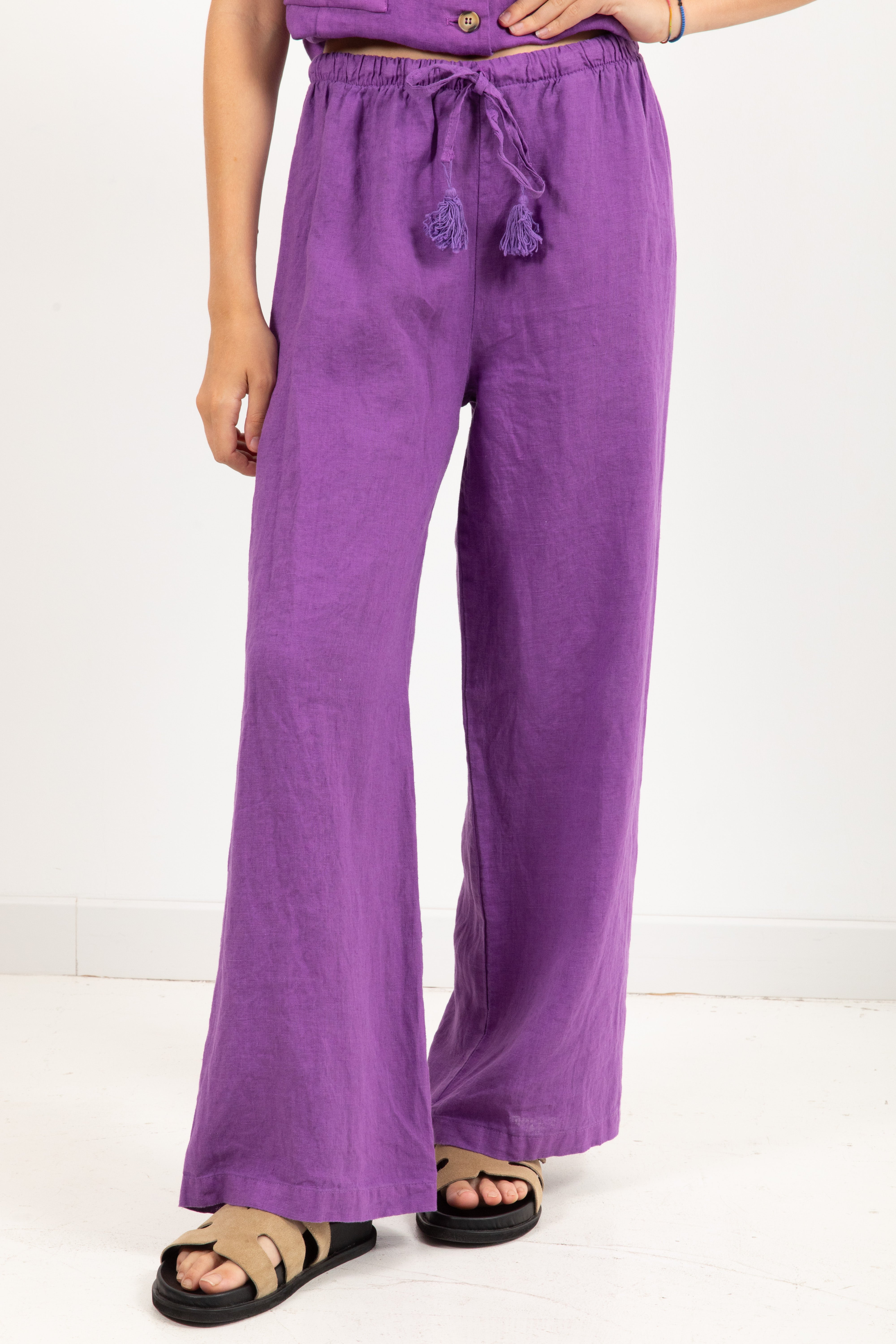 Pantalone con coulisse 100% lino Tensione IN