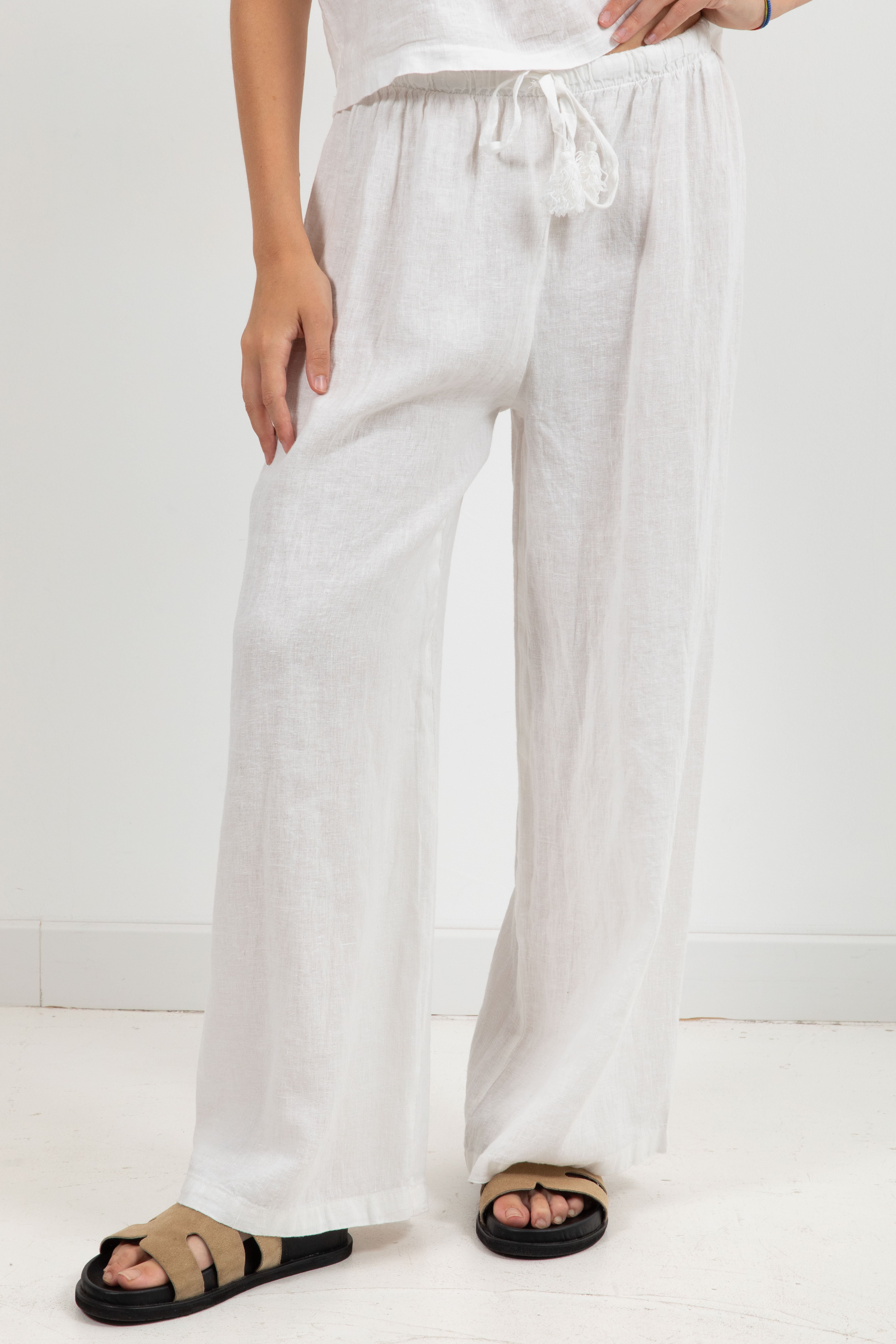 Pantalone con coulisse 100% lino Tensione IN