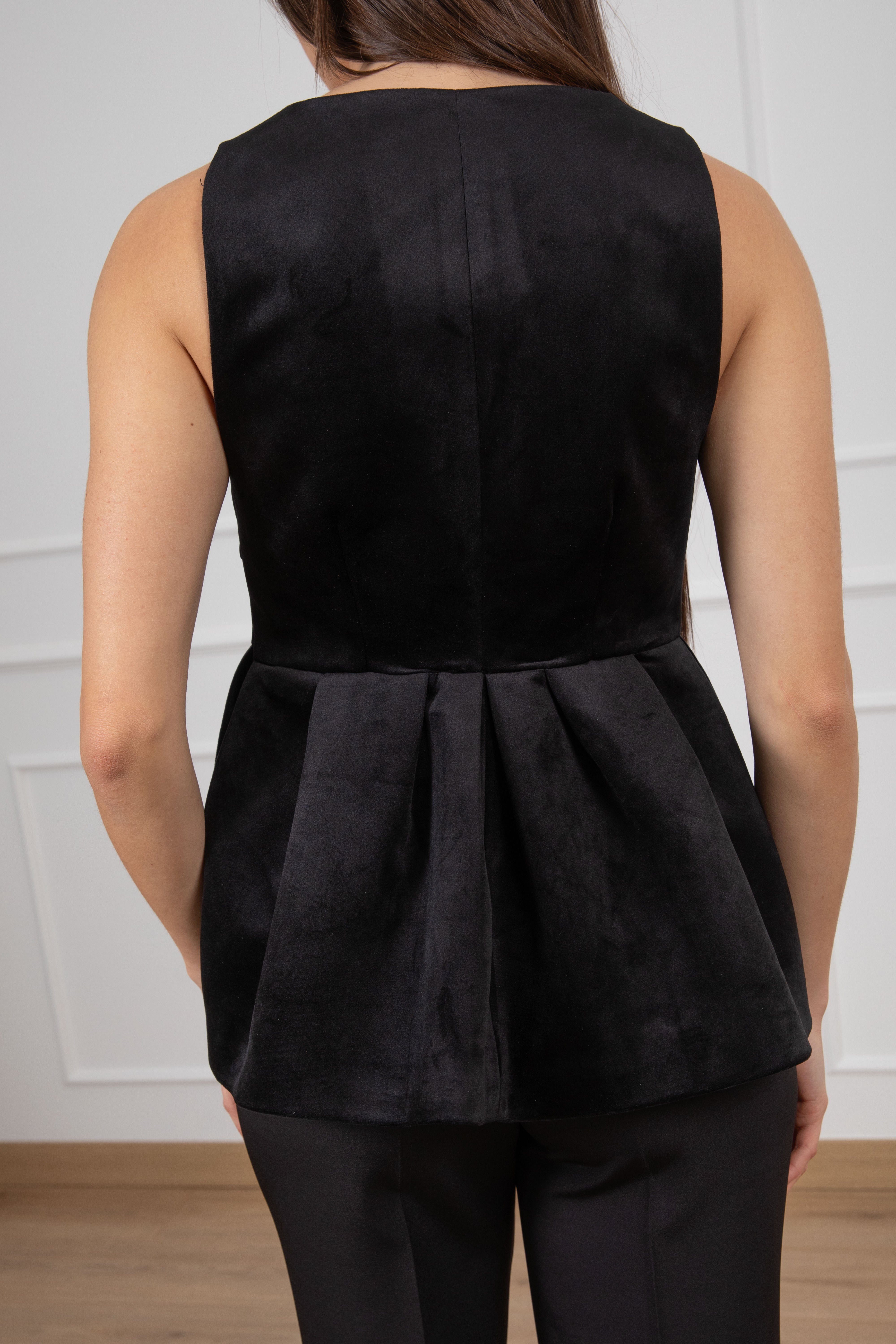 Top svasato in ciniglia ViCOLO