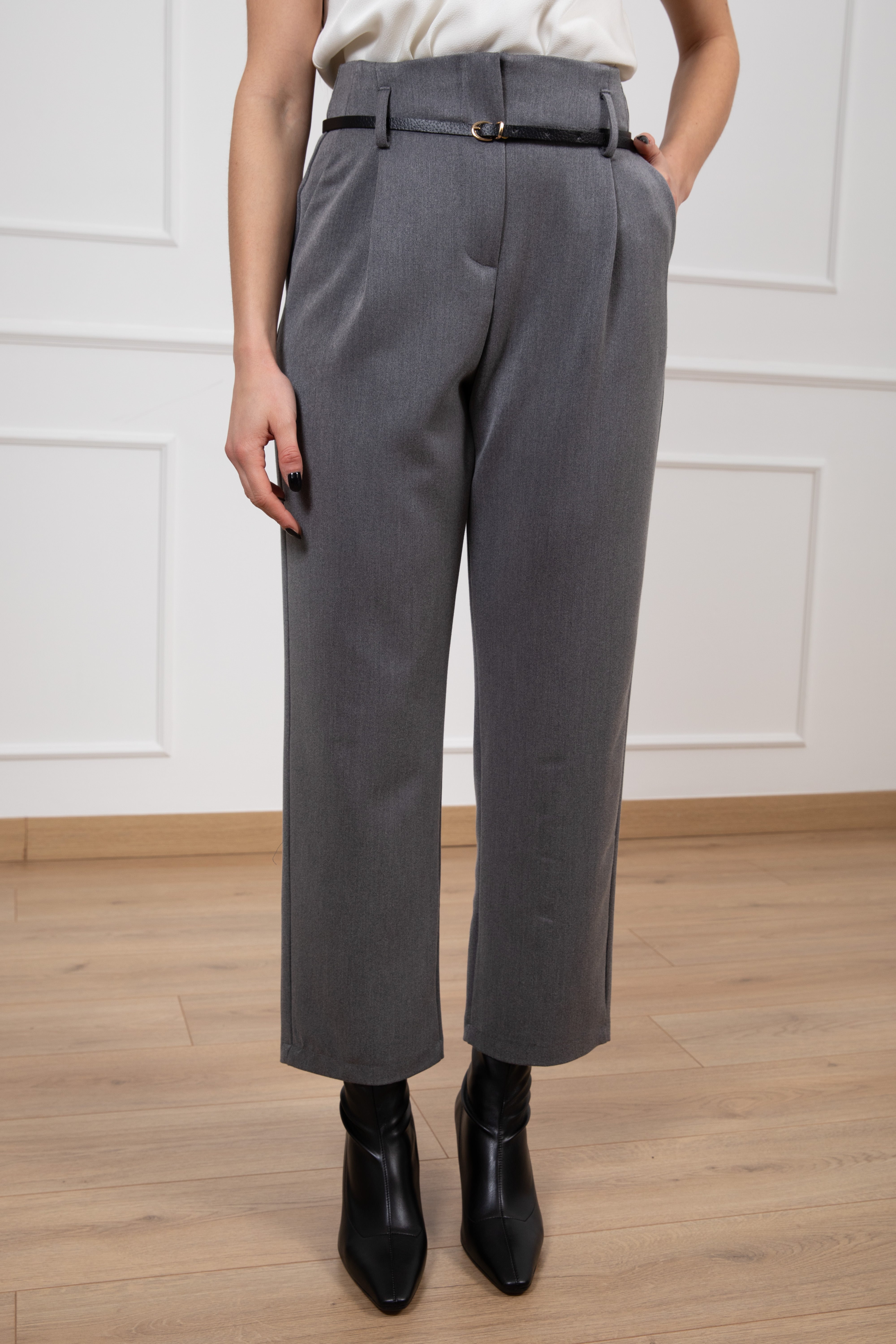 Pantalone con cintura e micro pinces Susy Mix