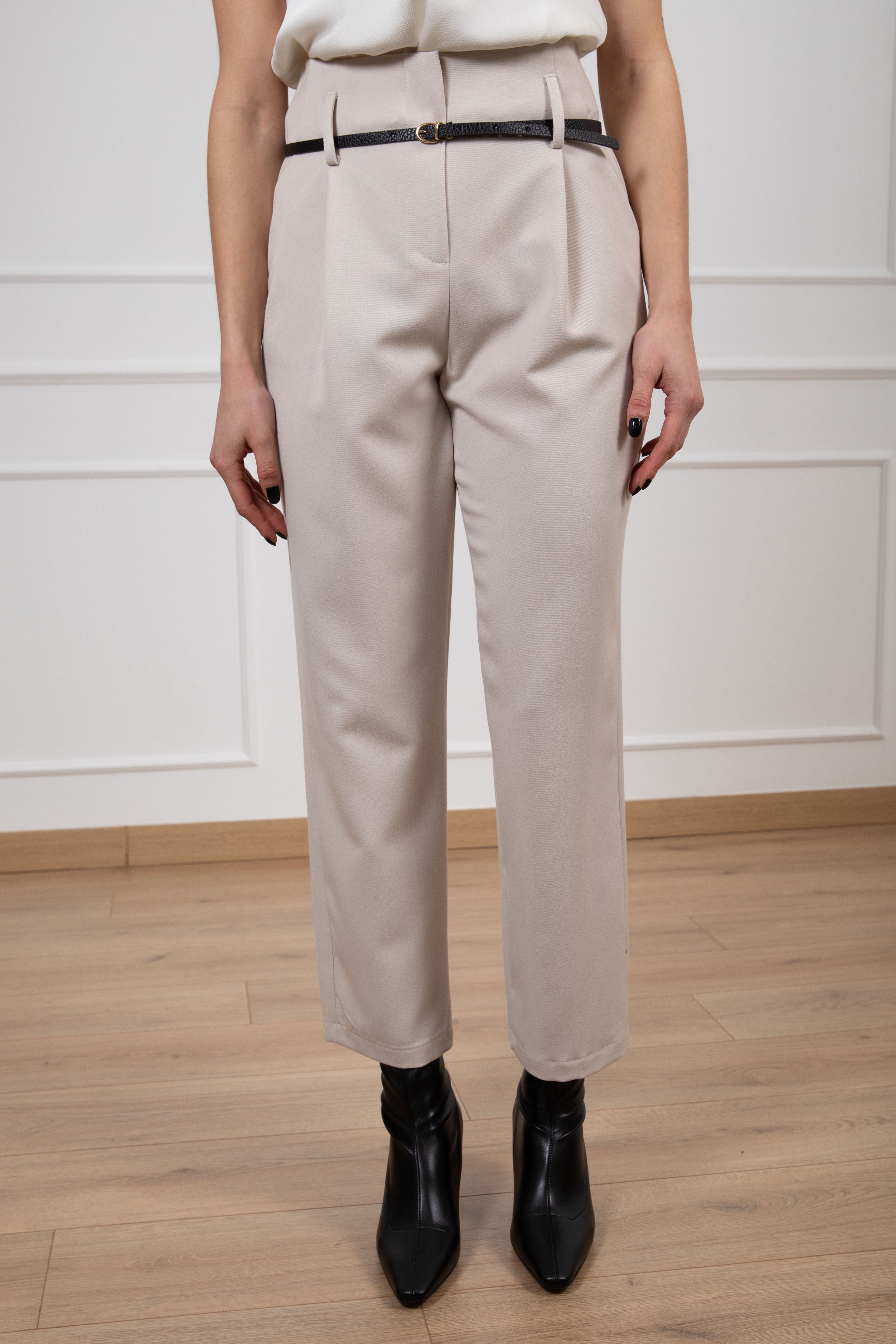 Pantalone con cintura e micro pinces Susy Mix