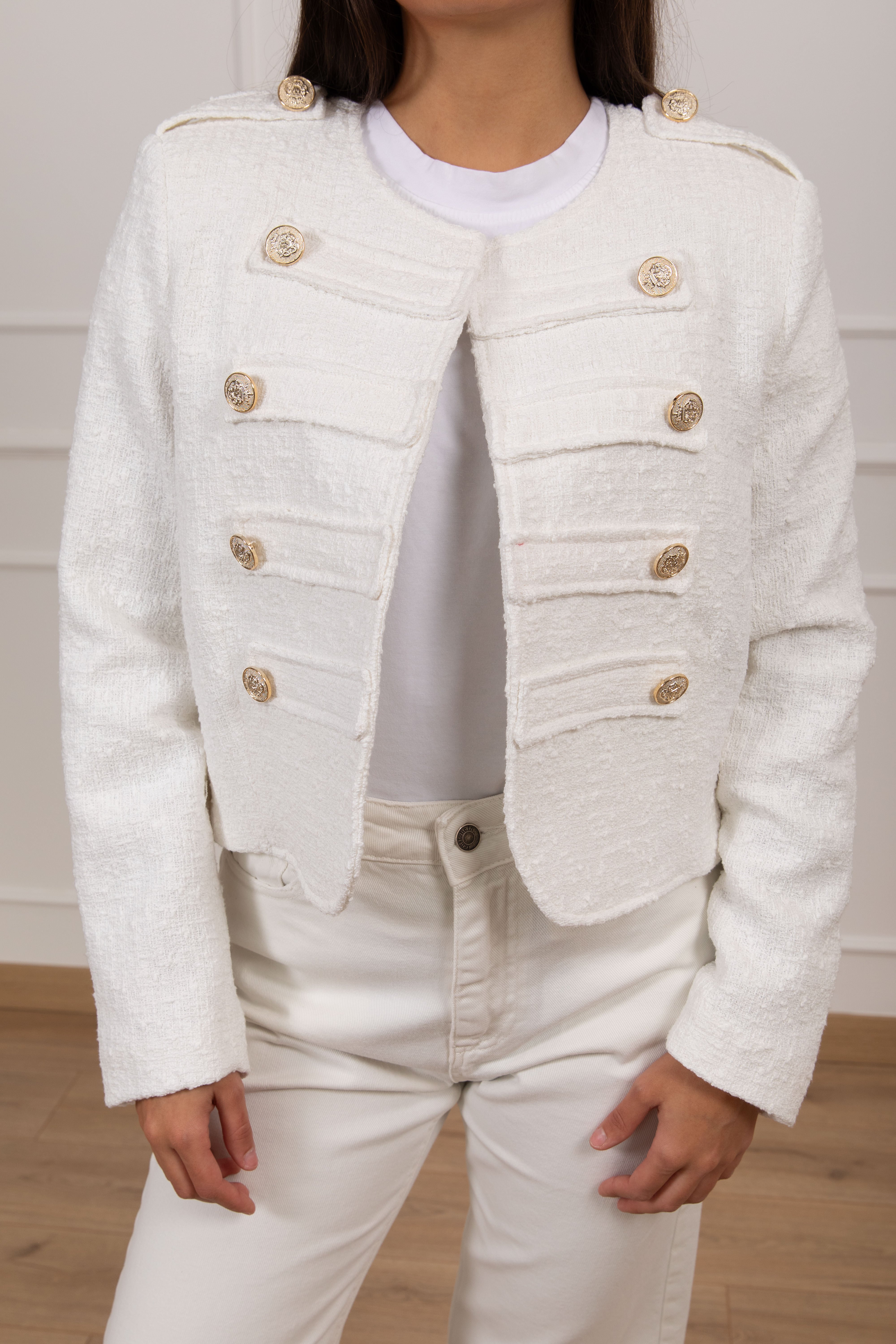 Giacca napoleon in tweed Tensione IN