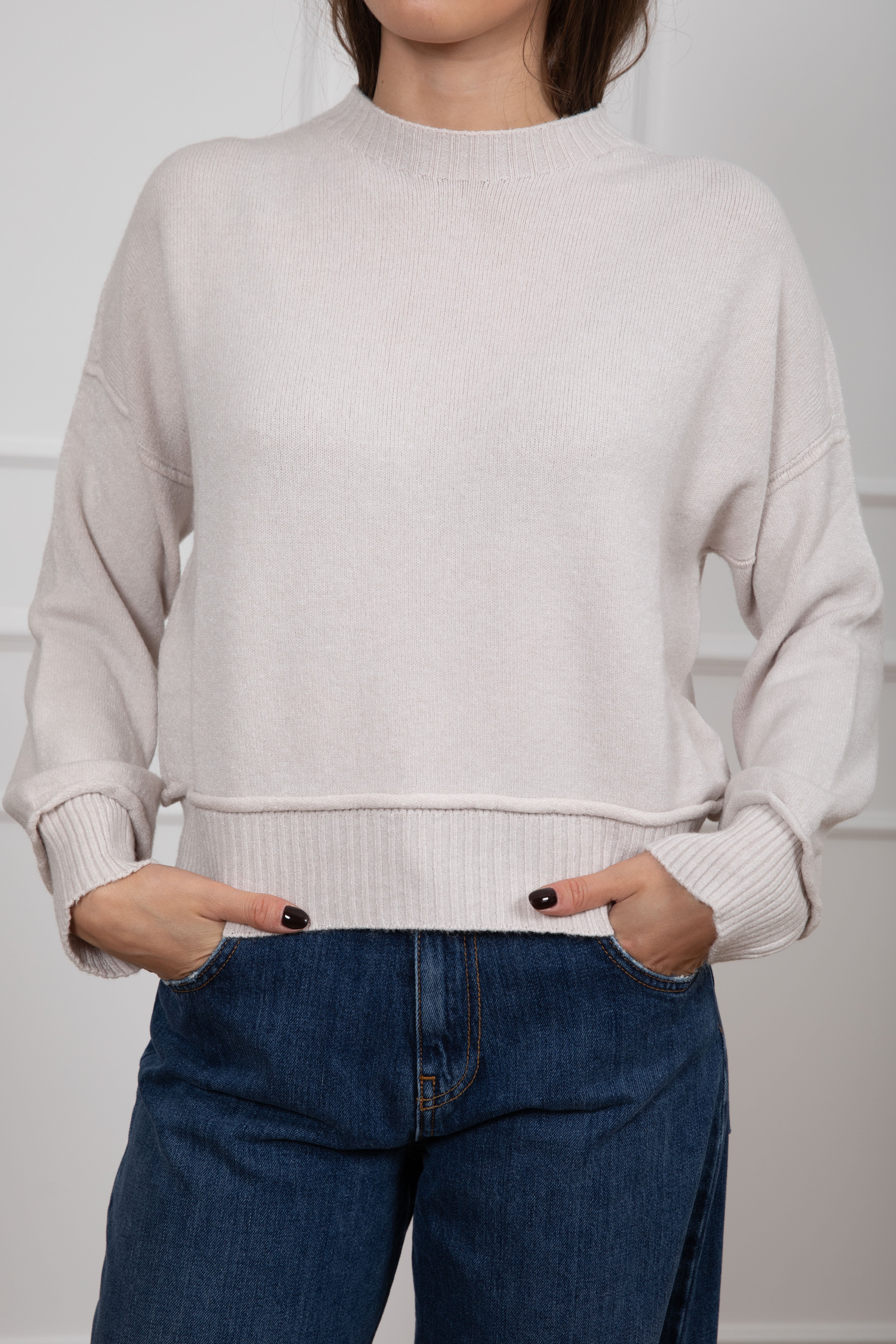 Pull con bordi a costine Susy Mix