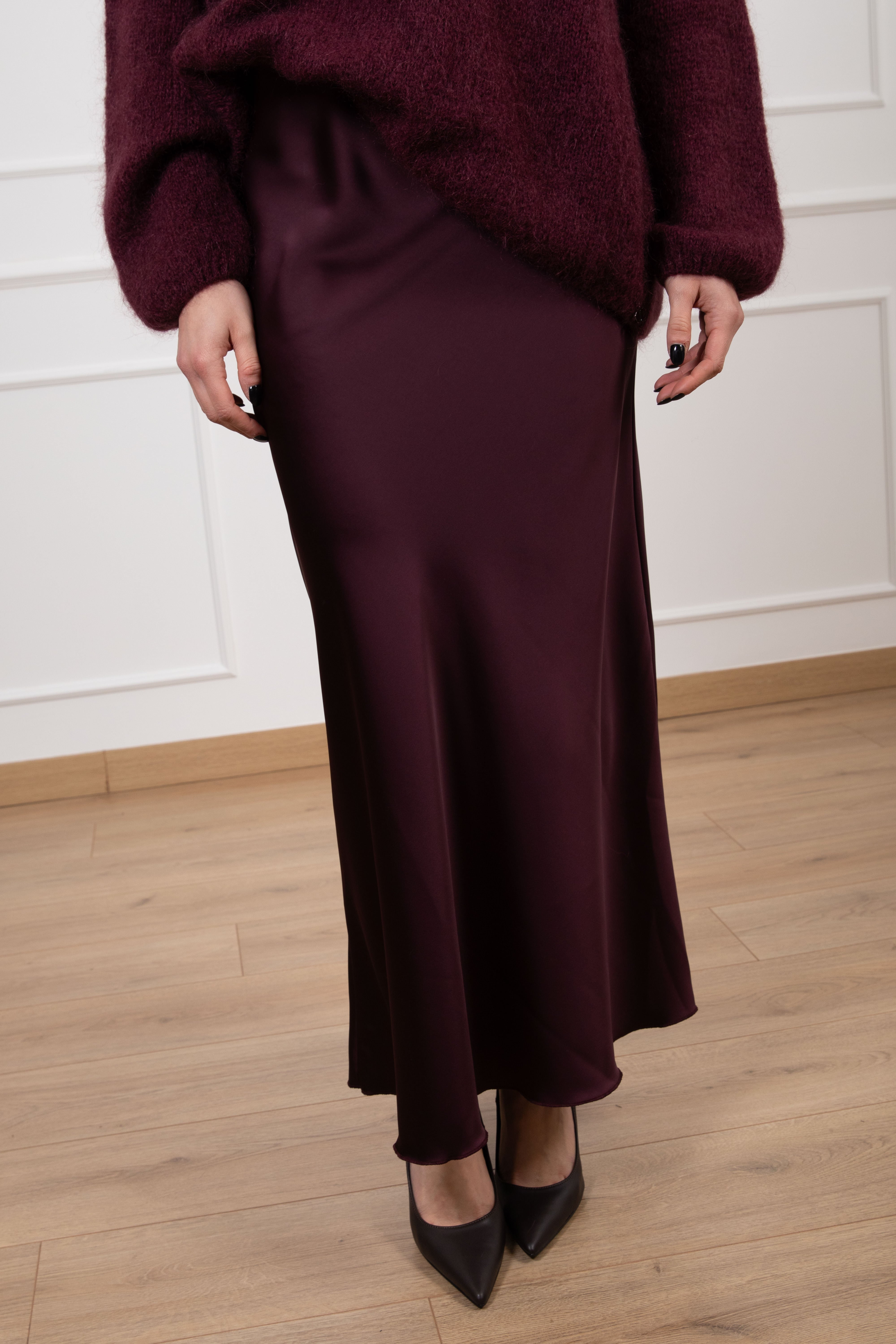 Gonna lunga satin di viscosa Dixie