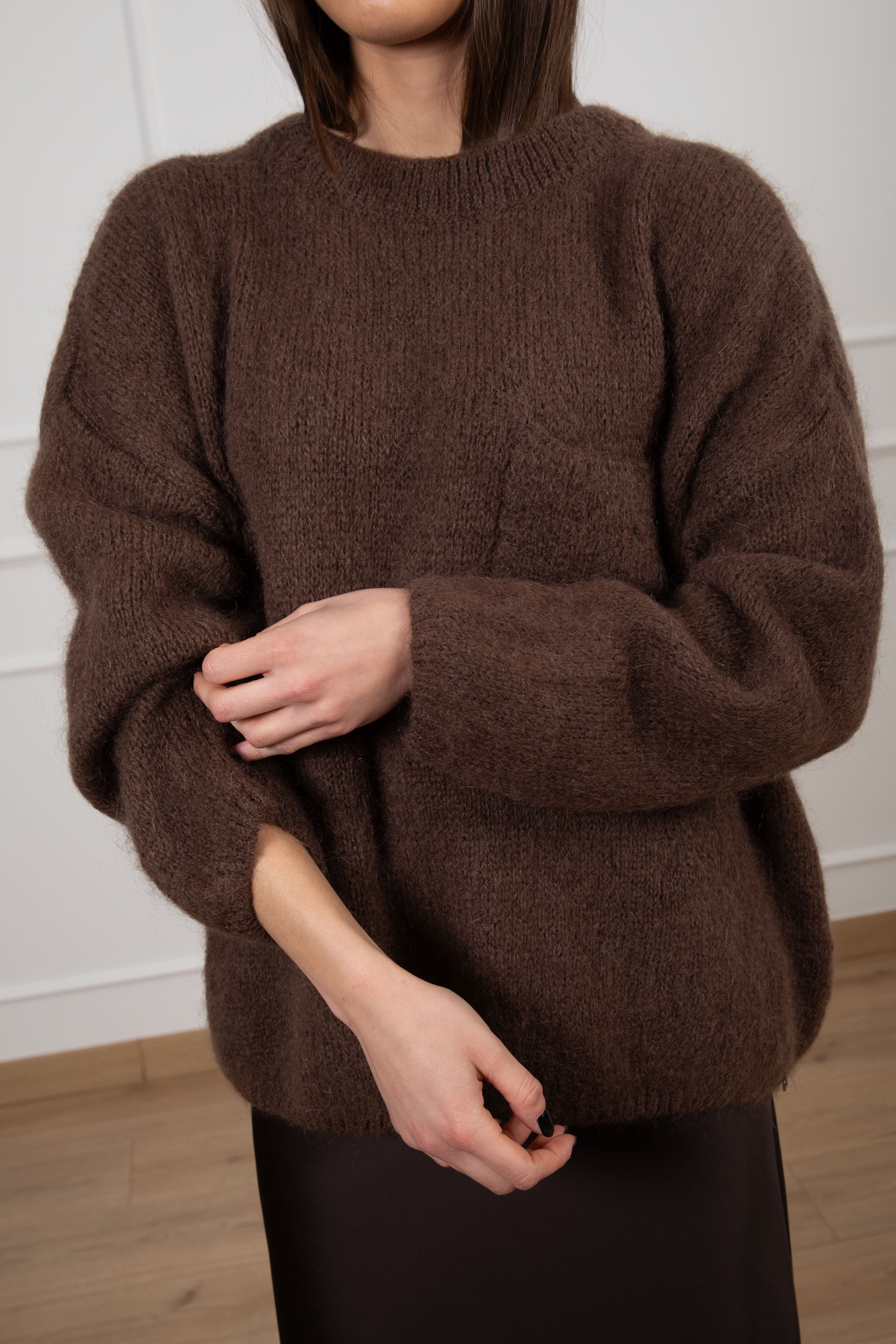 Pull in mohair con tasca e fiocco Dixie