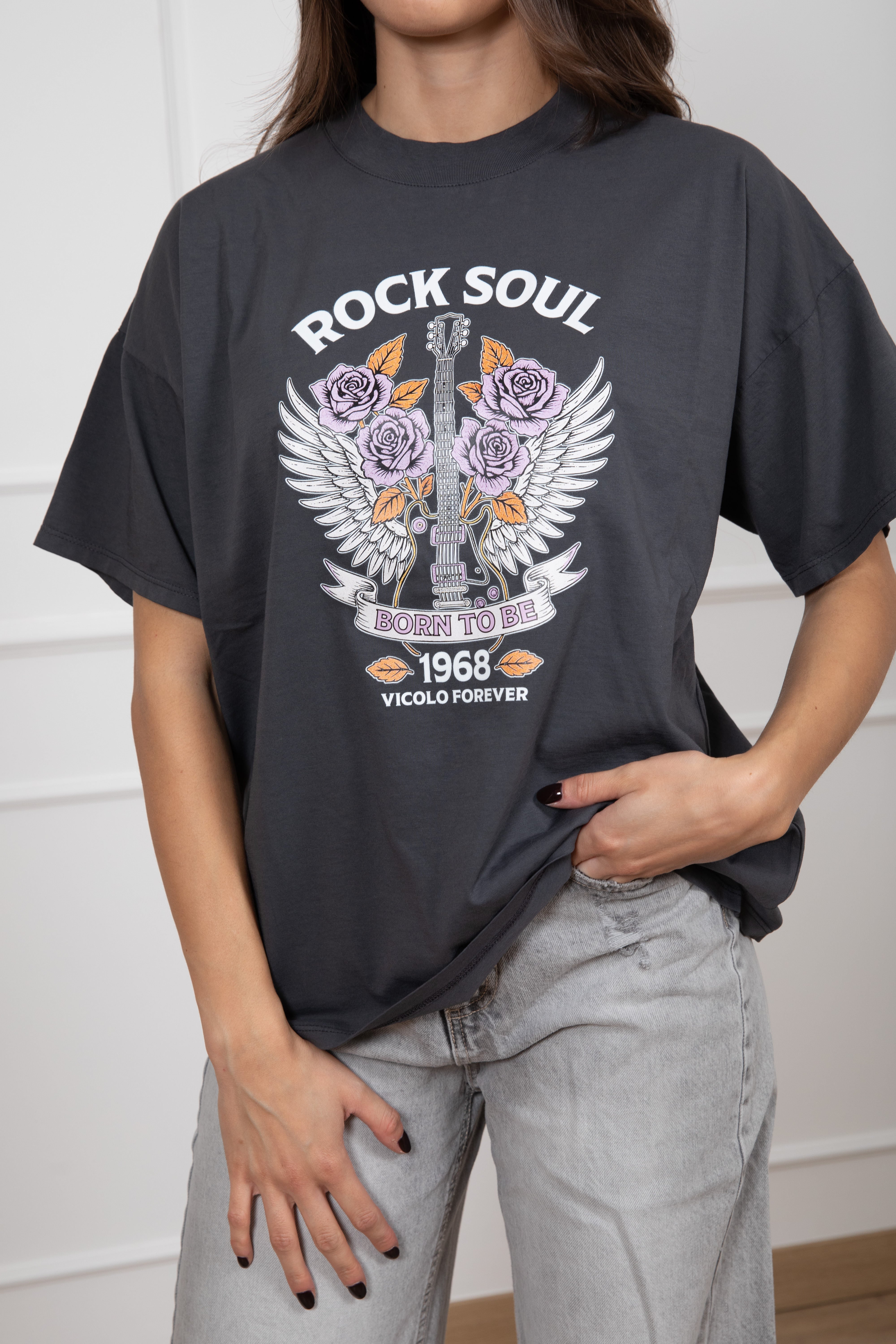 T-shirt over-size "Rock Soul" ViCOLO