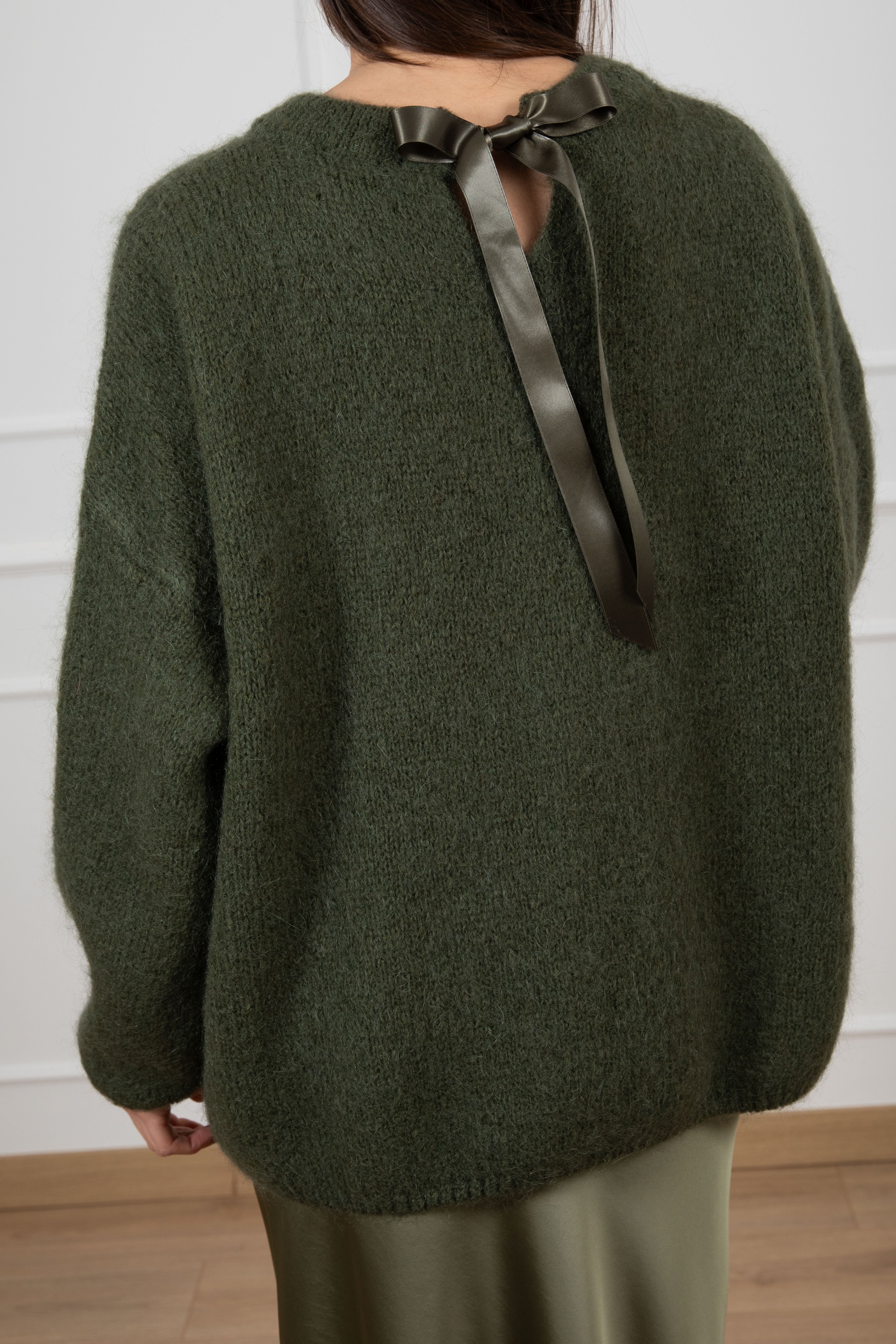 Pull in mohair con tasca e fiocco Dixie