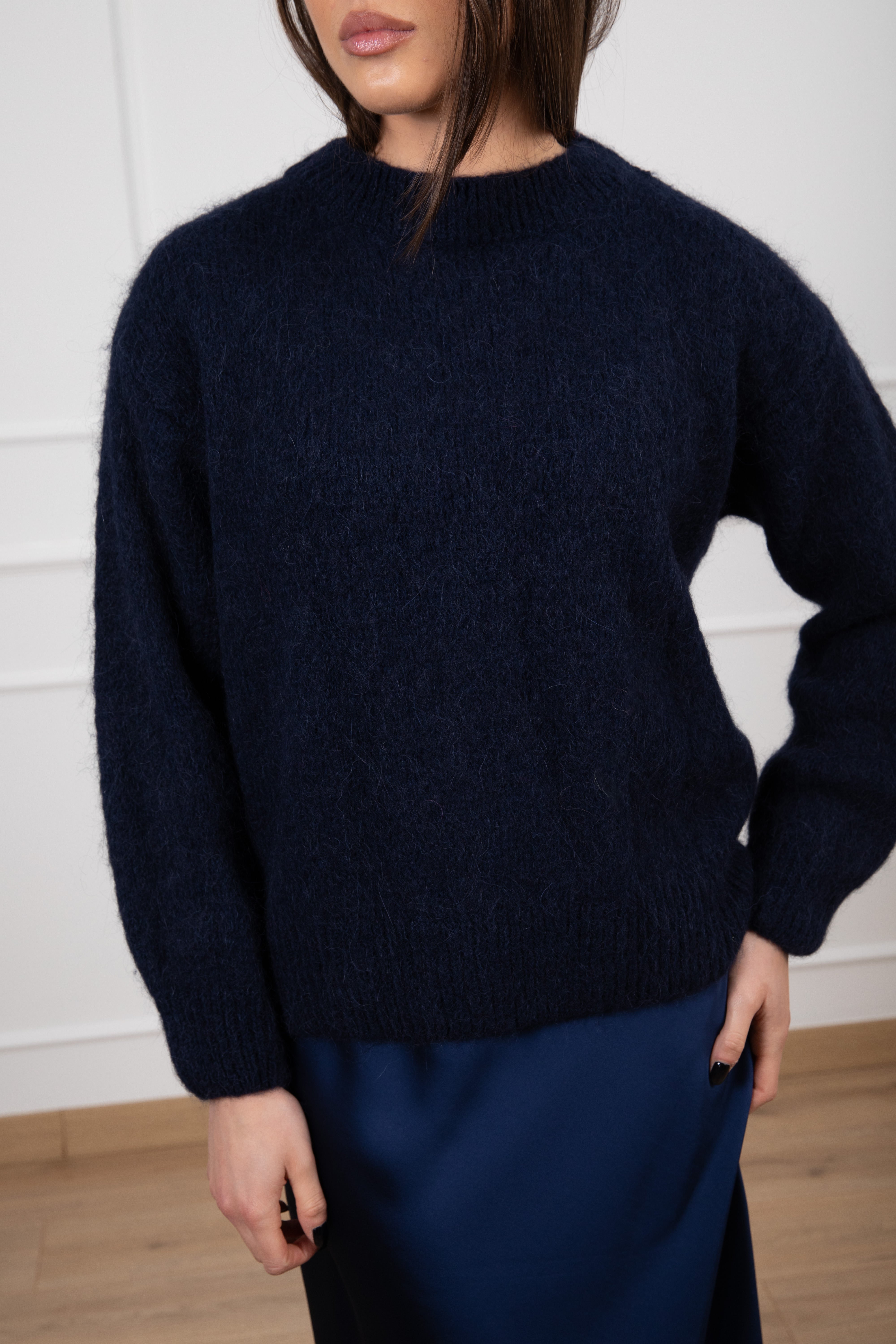 Pull girocollo in mohair Dixie