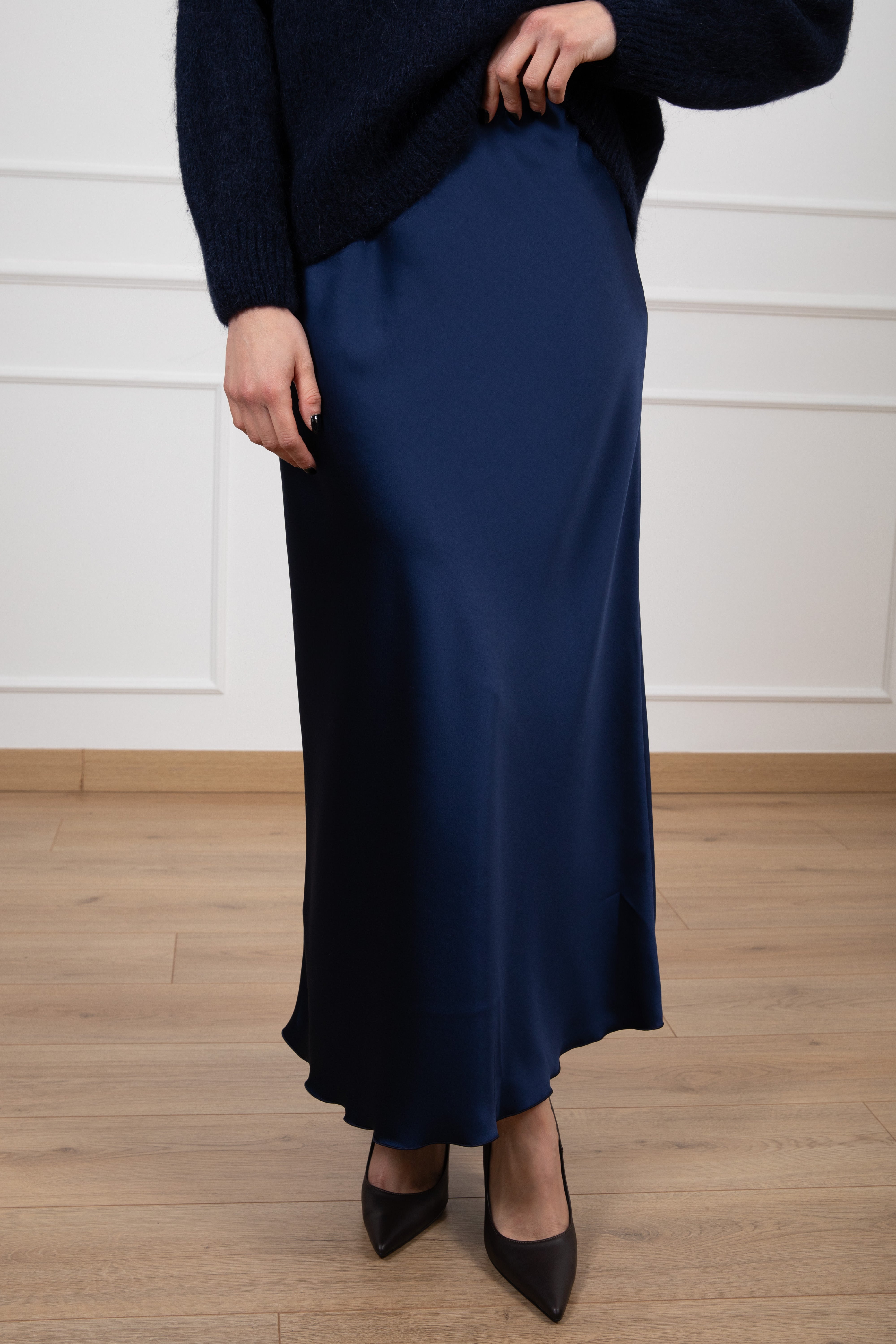 Gonna lunga satin di viscosa Dixie