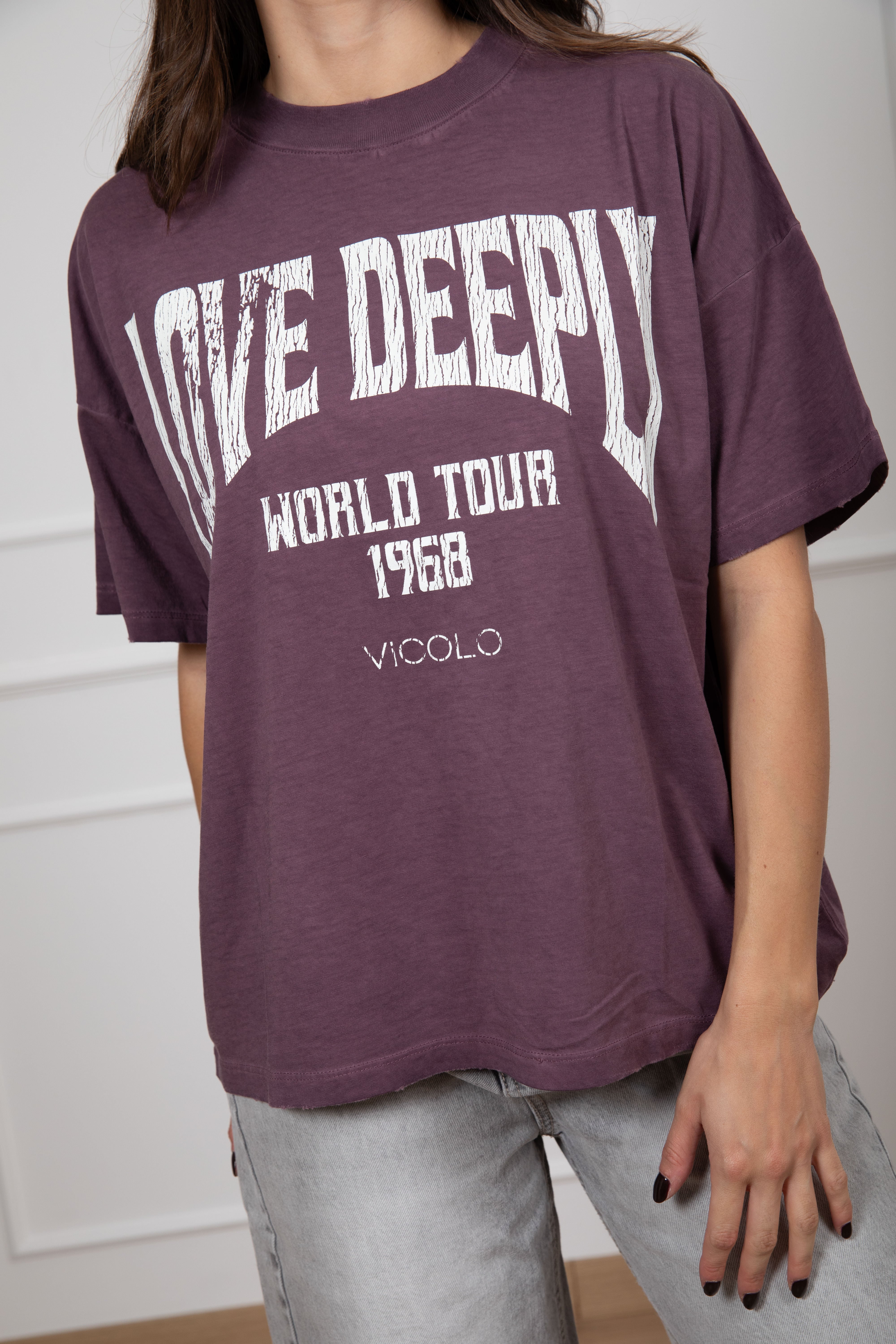 T-shirt over-size "Love deeply" ViCOLO
