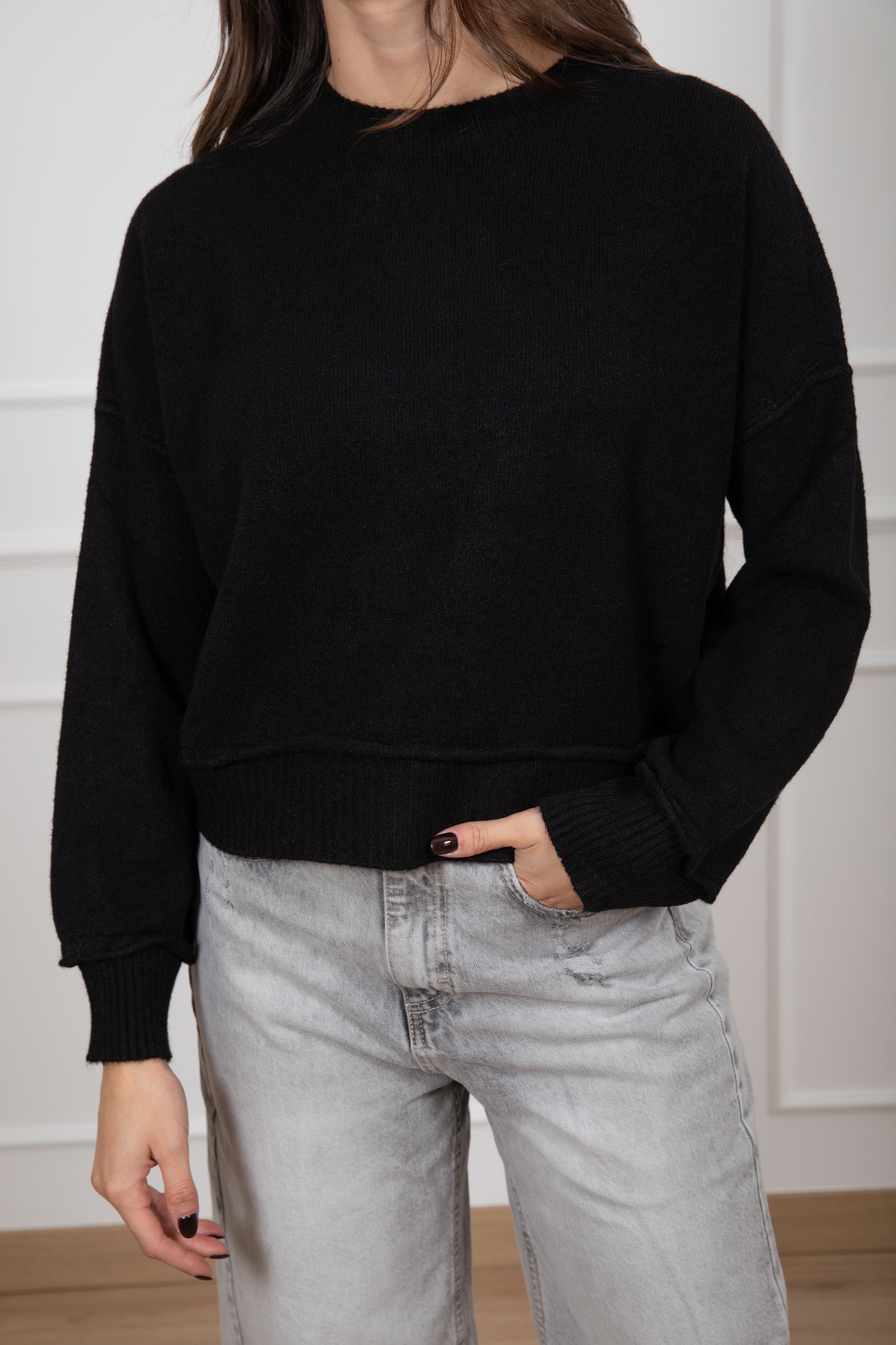 Pull con bordi a costine Susy Mix