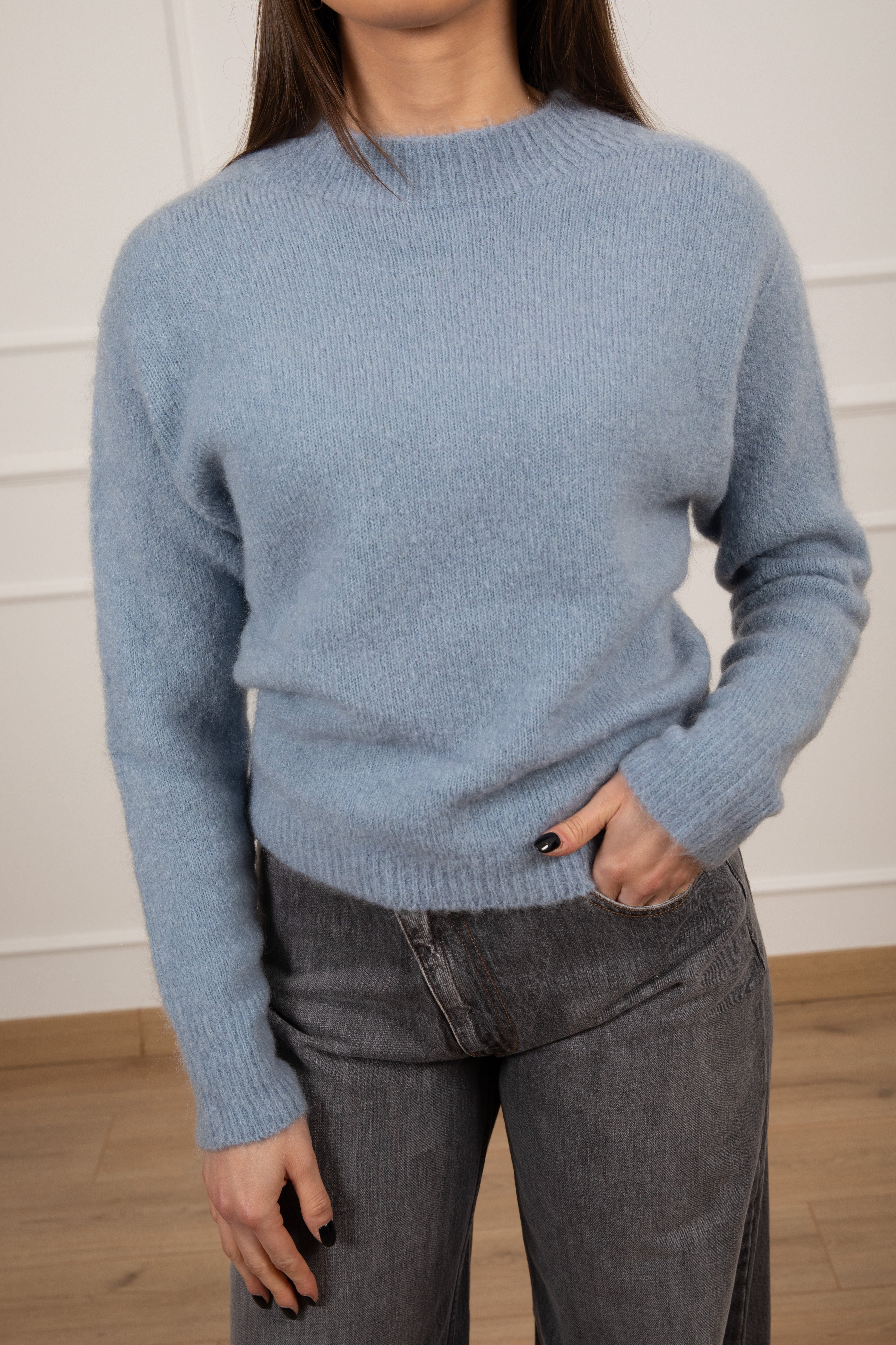 Pull girocollo in lana Dixie