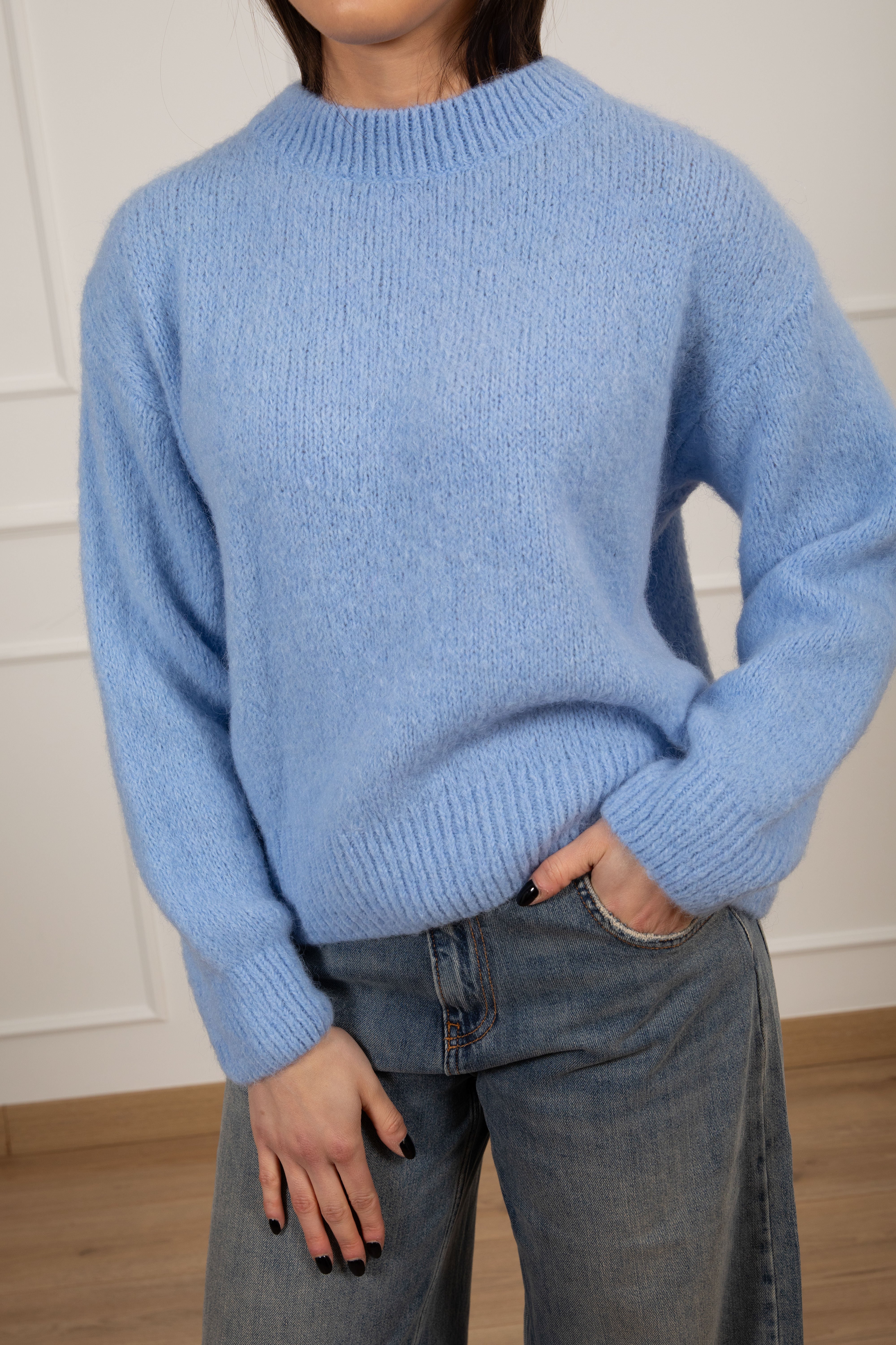 Pull girocollo in mohair Dixie