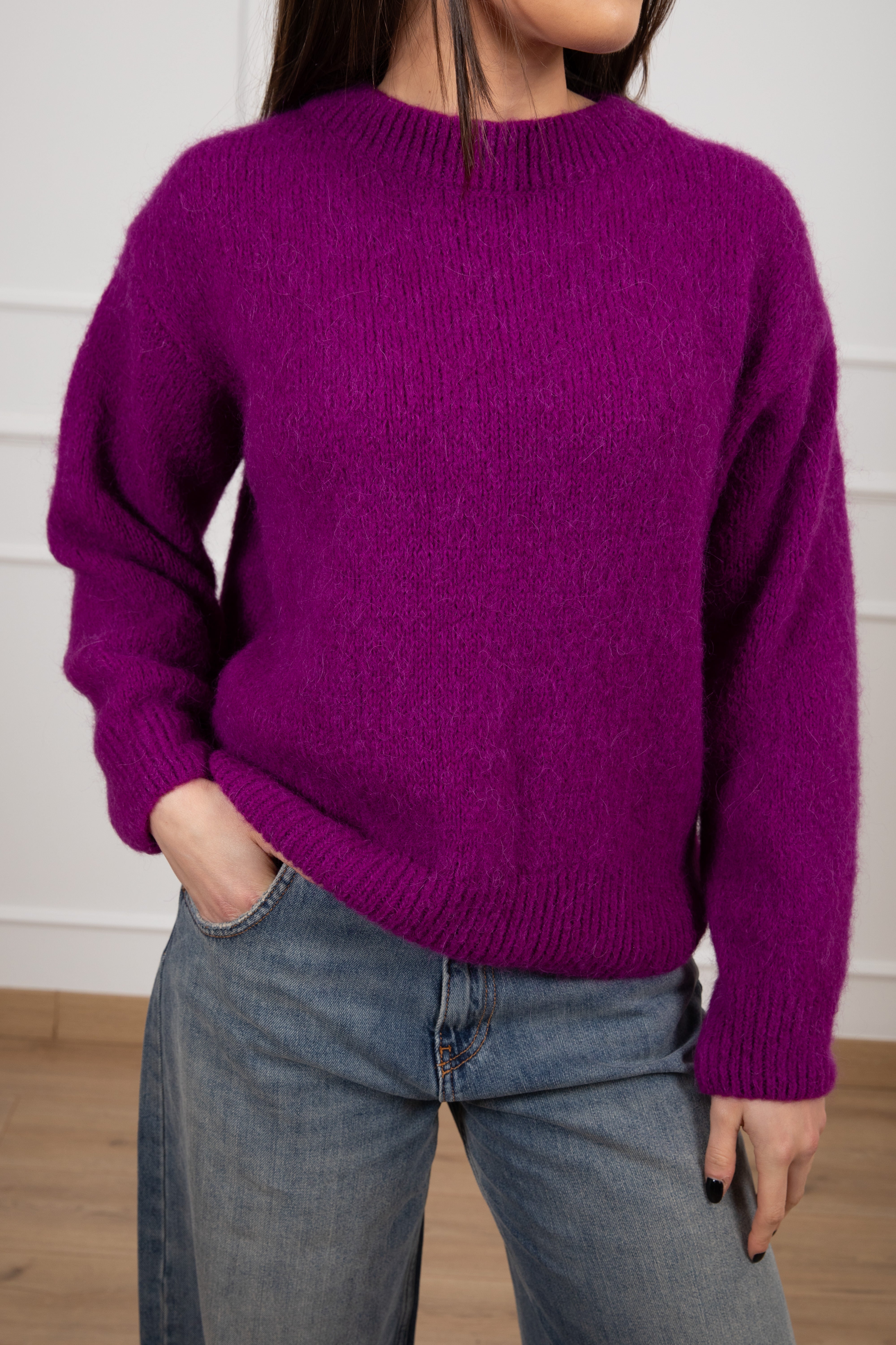 Pull girocollo in mohair Dixie