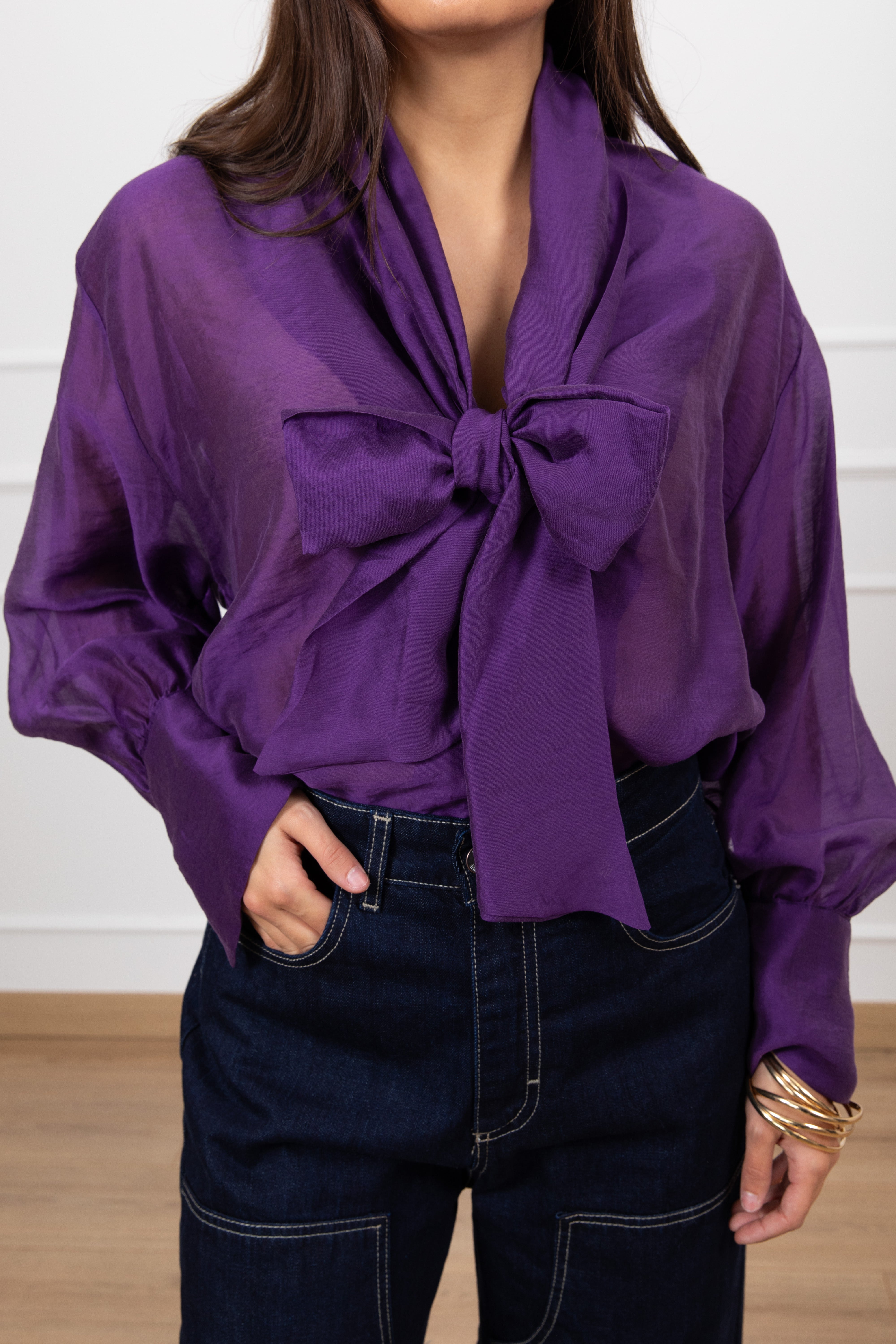 Blusa con maxi fiocco Tensione IN