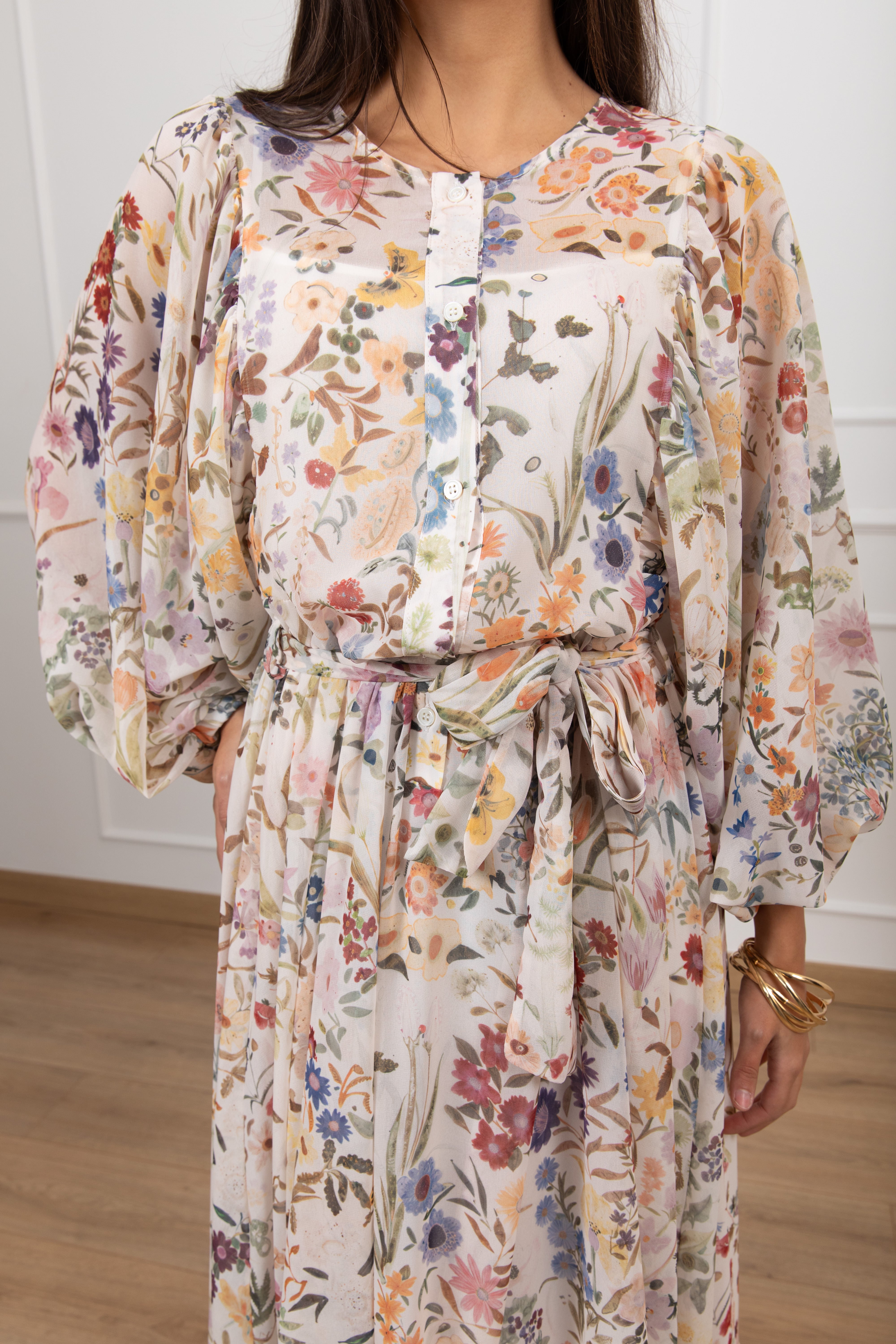 Abito lungo fantasia flowers summer ViCOLO