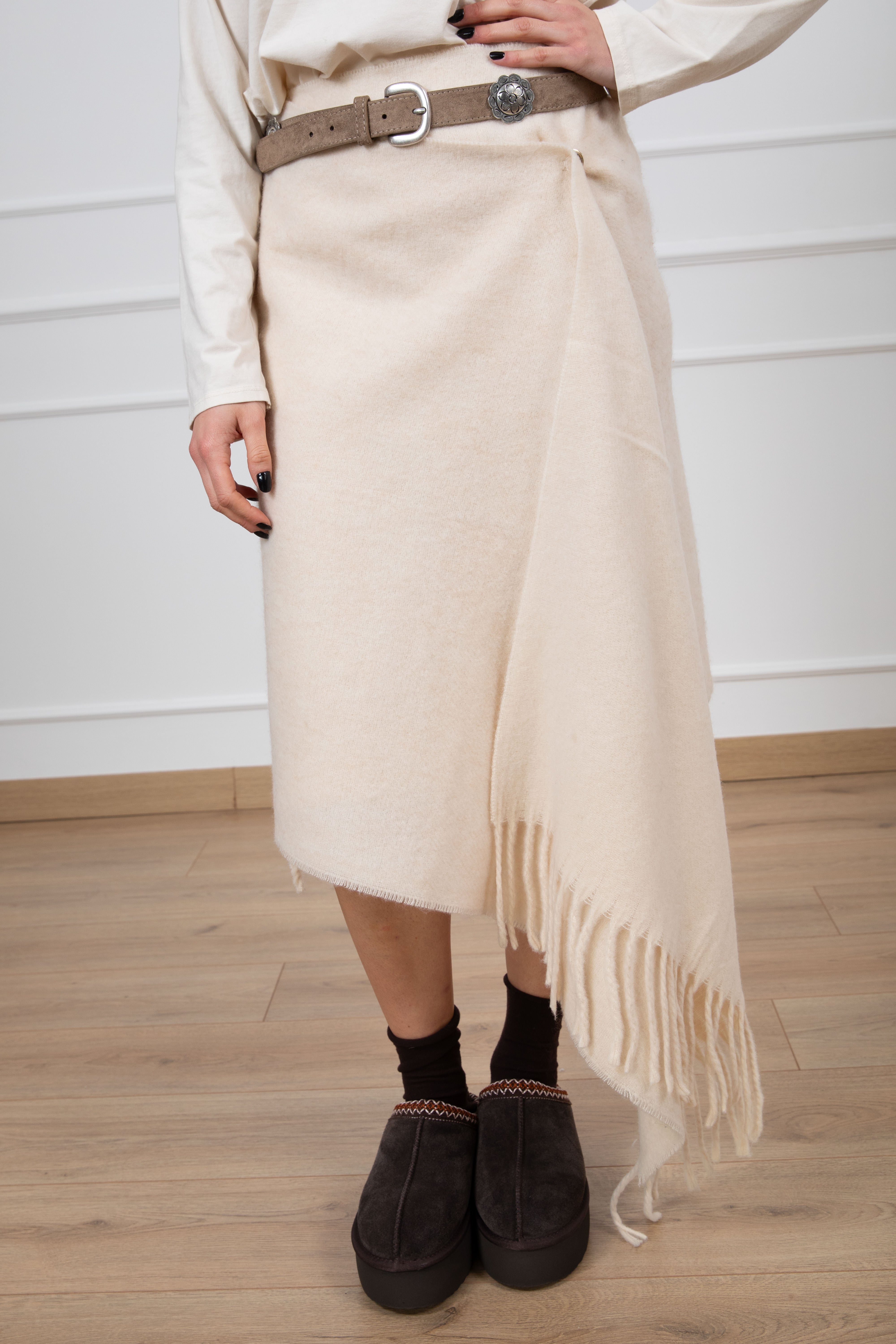 Gonna-sciarpa in maglia Tensione IN