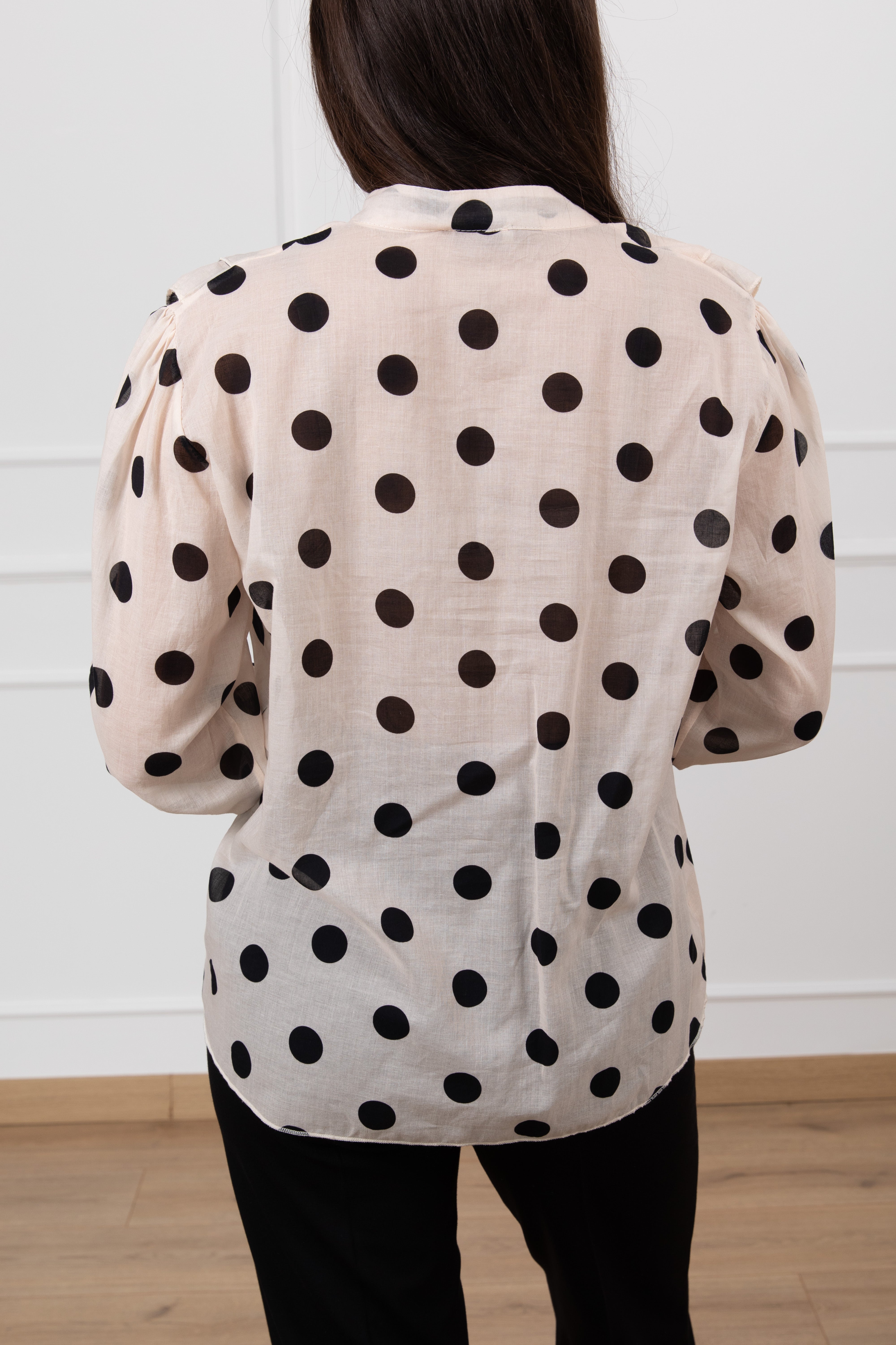 Camicia con rouches e pois Susy Mix