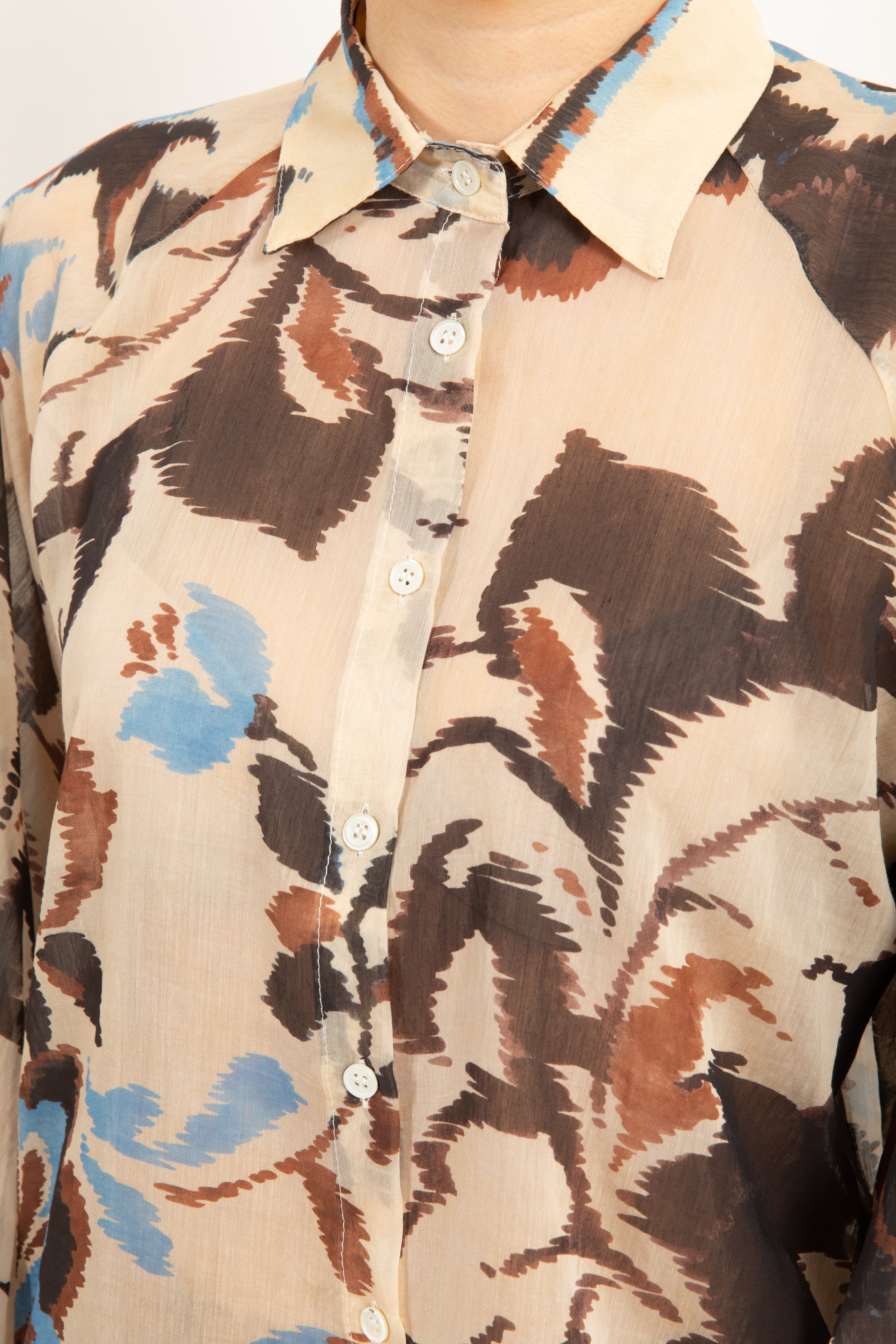 Camicia fantasia astratta moro ViCOLO