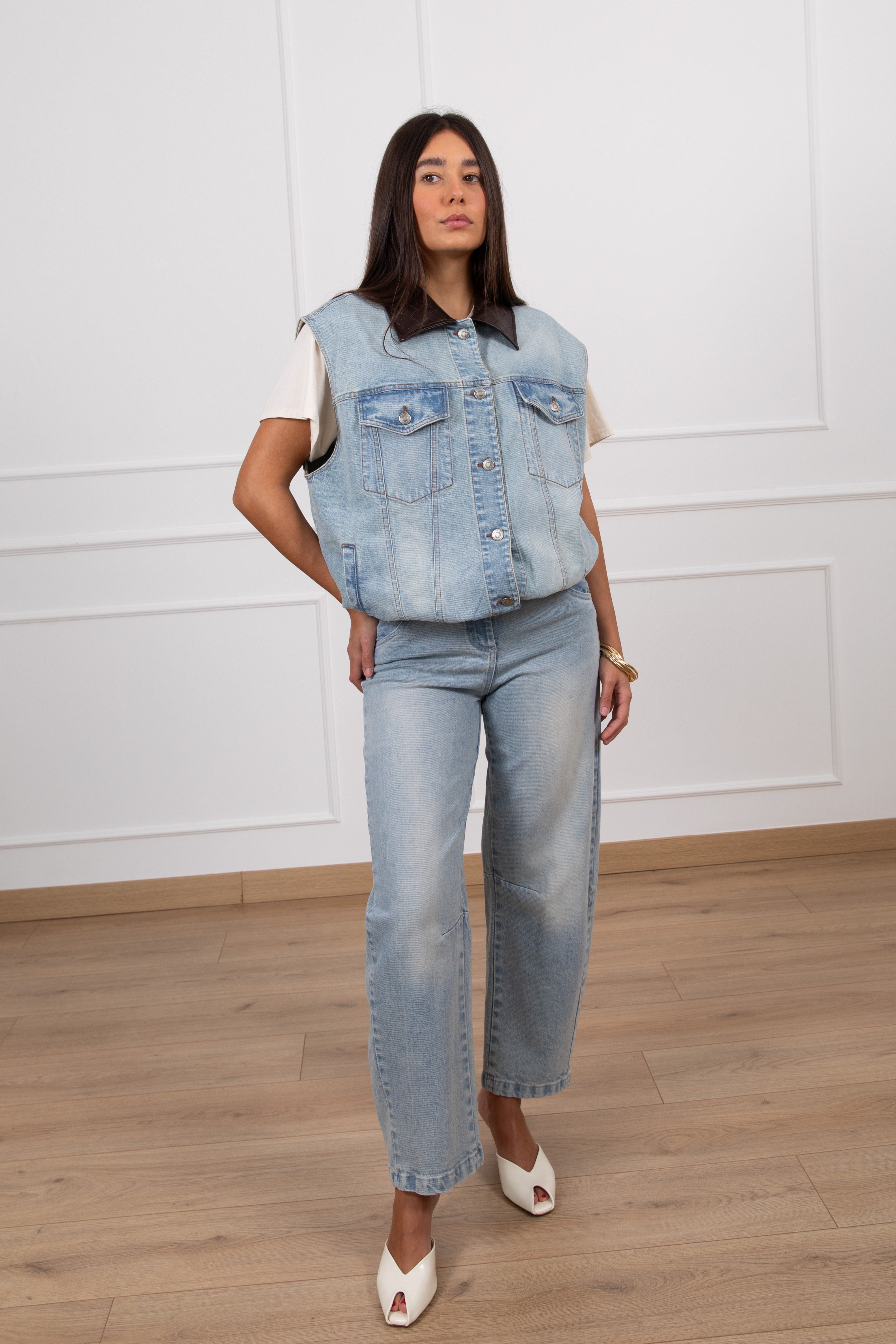 Jeans sabbiato carrot-fit Motel