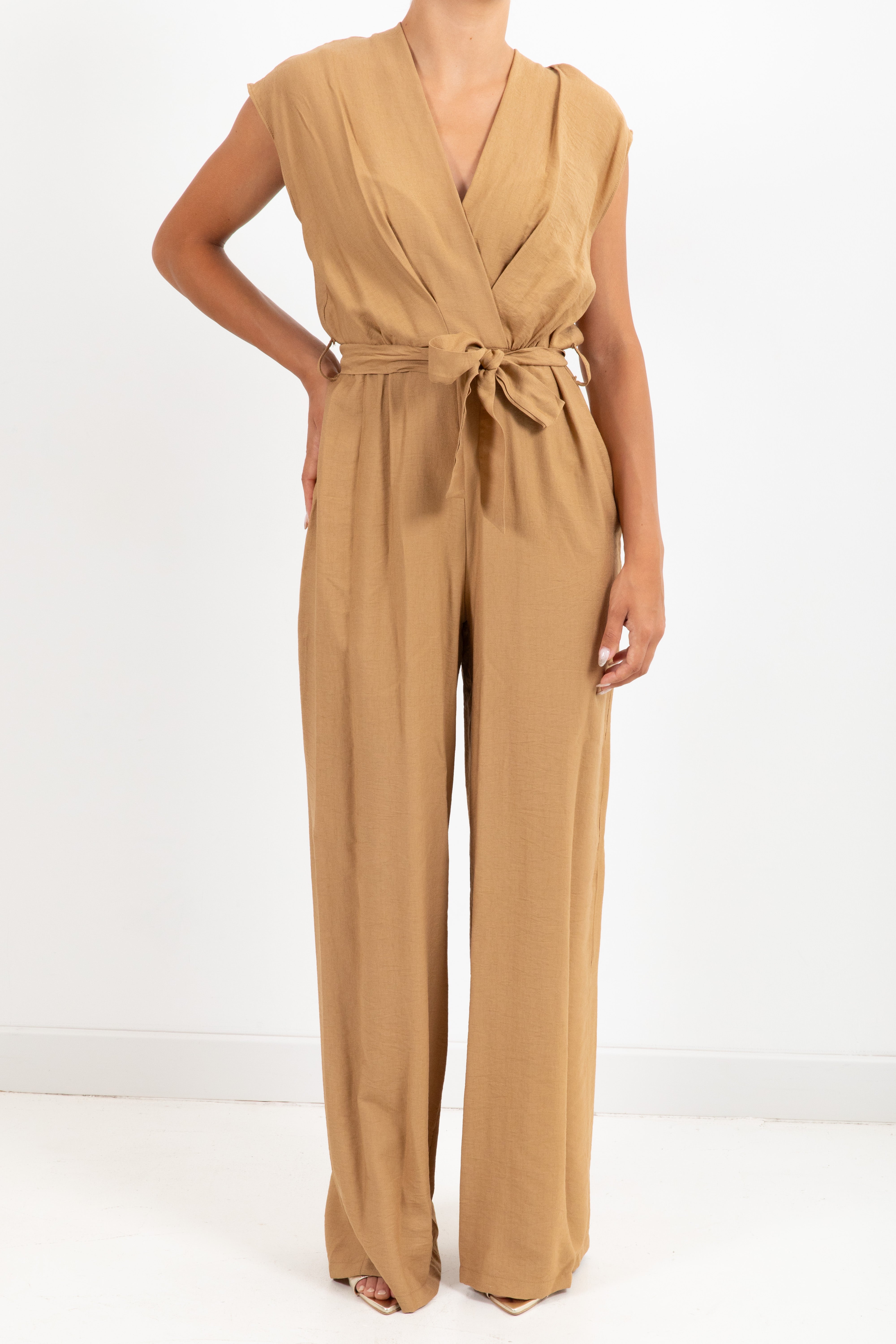 Jumpsuit in viscosa goffrata Dixie