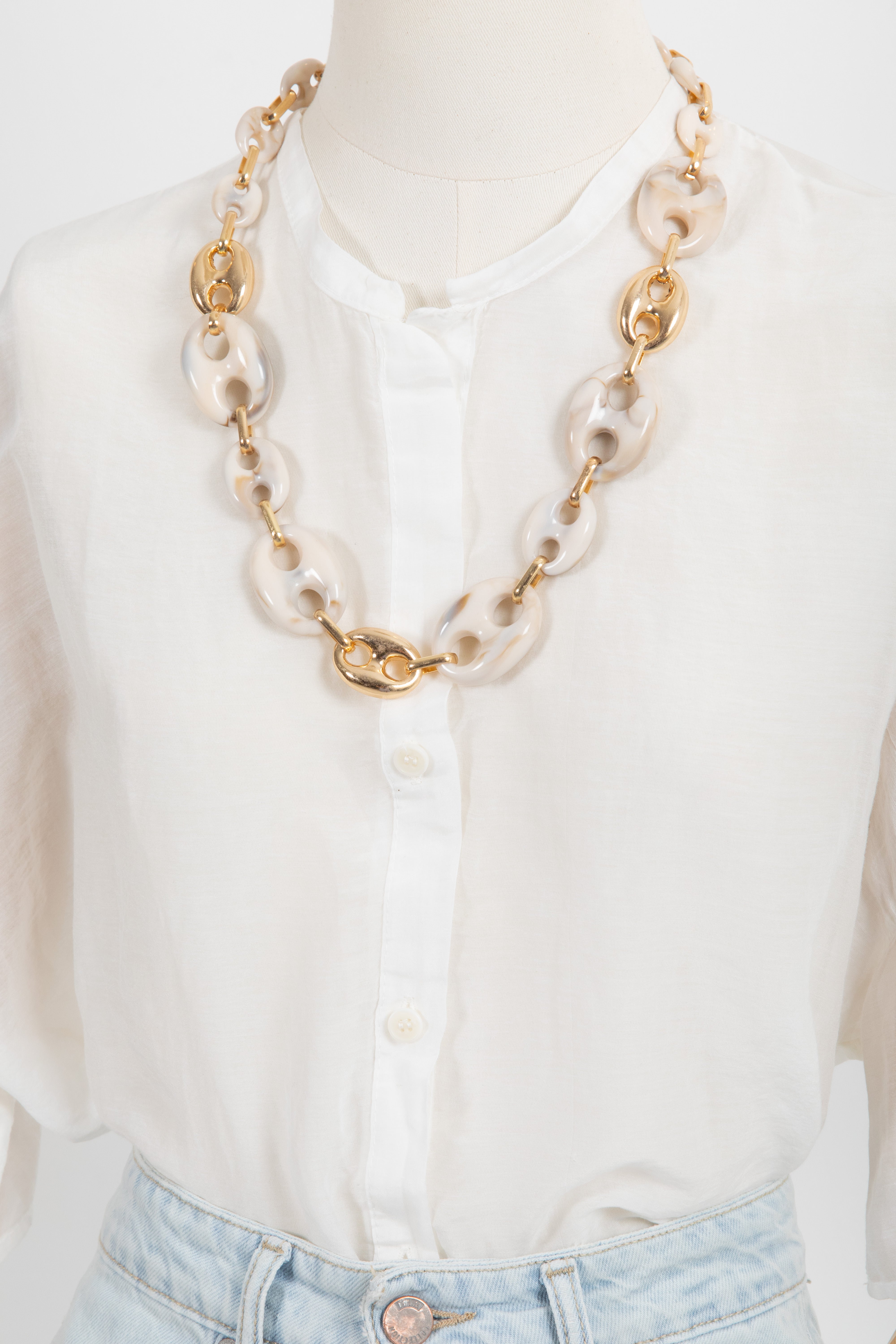 Collana chain con effetto marmorizzato