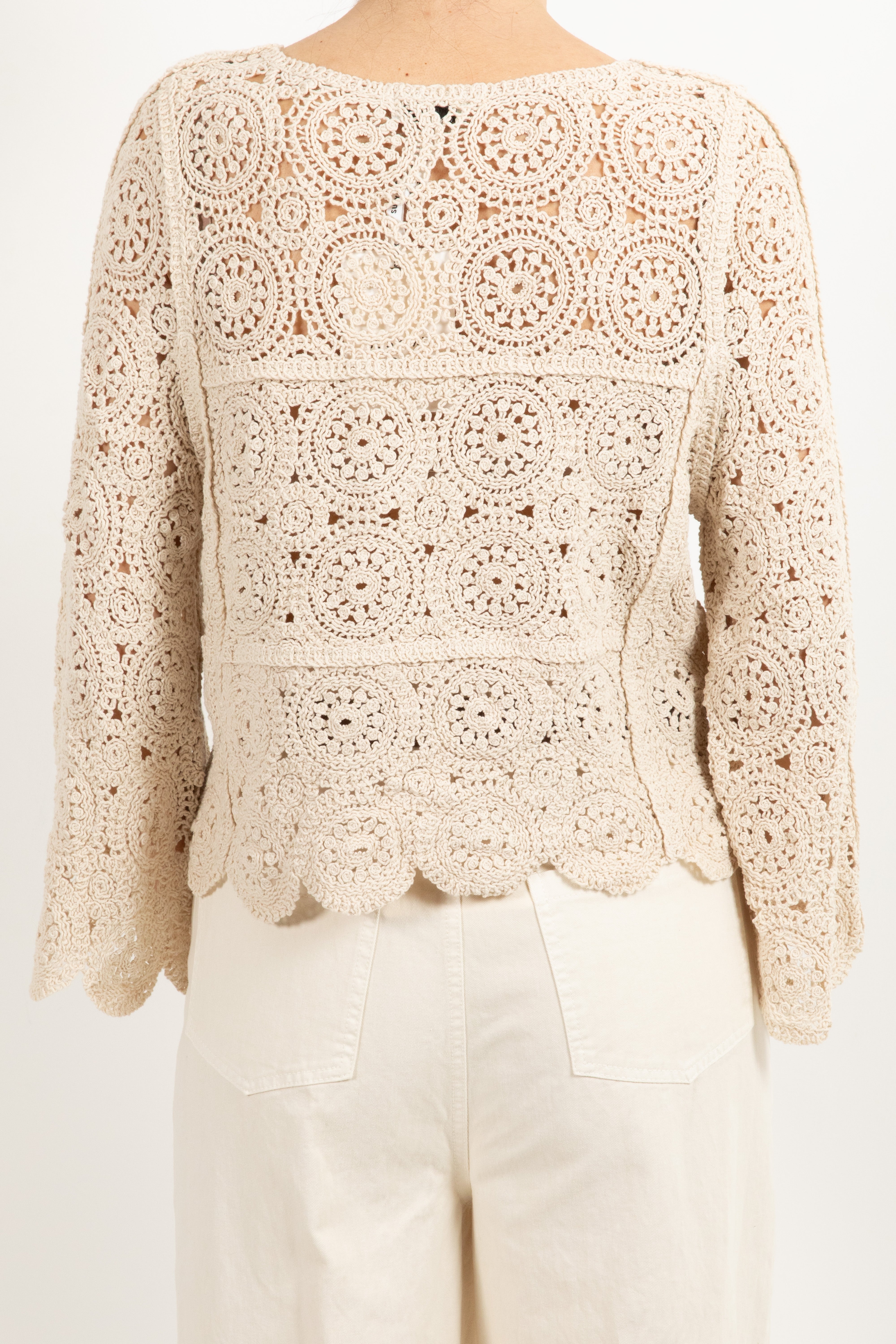 Maglia crochet con scollo a "V" Susy Mix