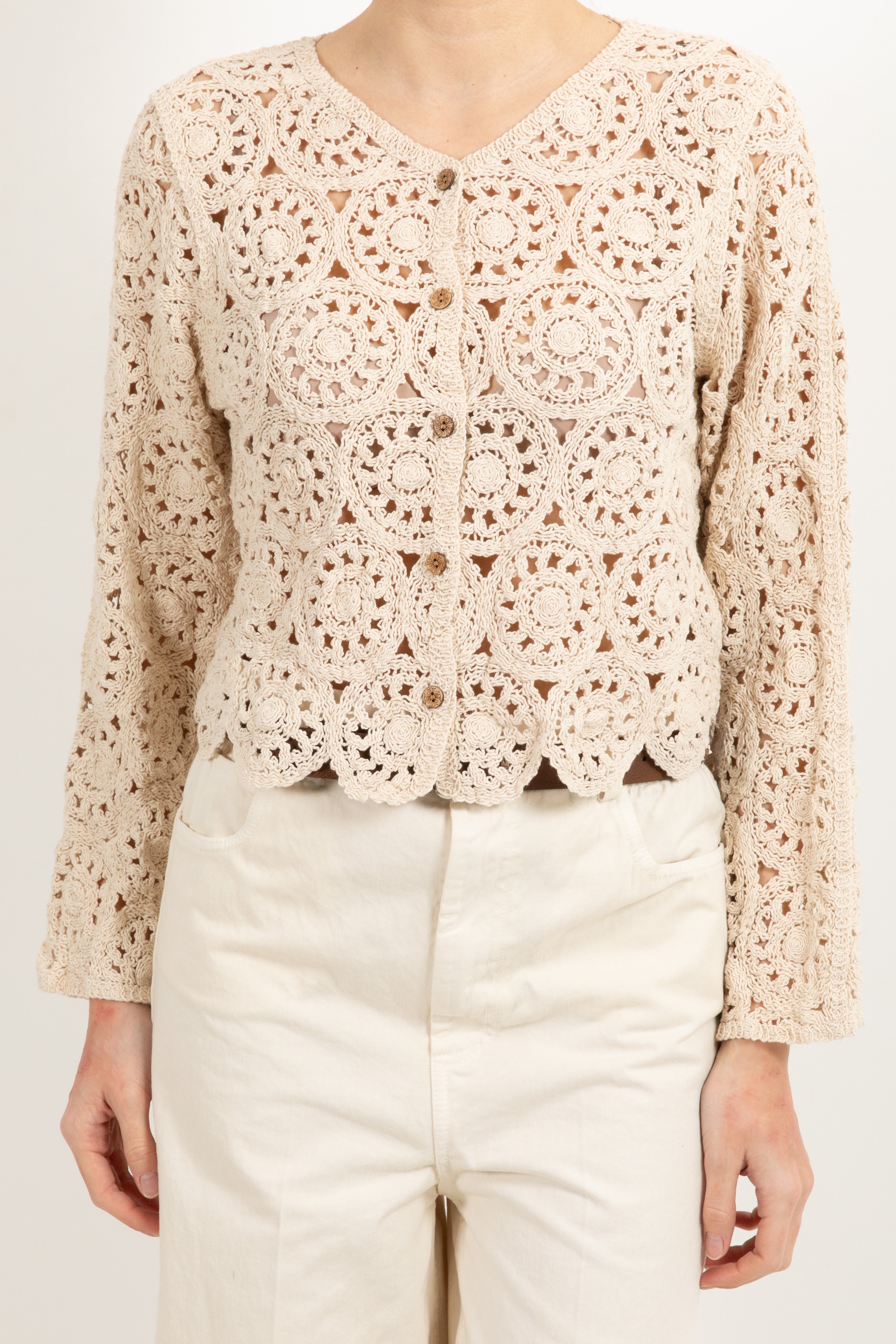 Cardigan crochet cropped Susy Mix
