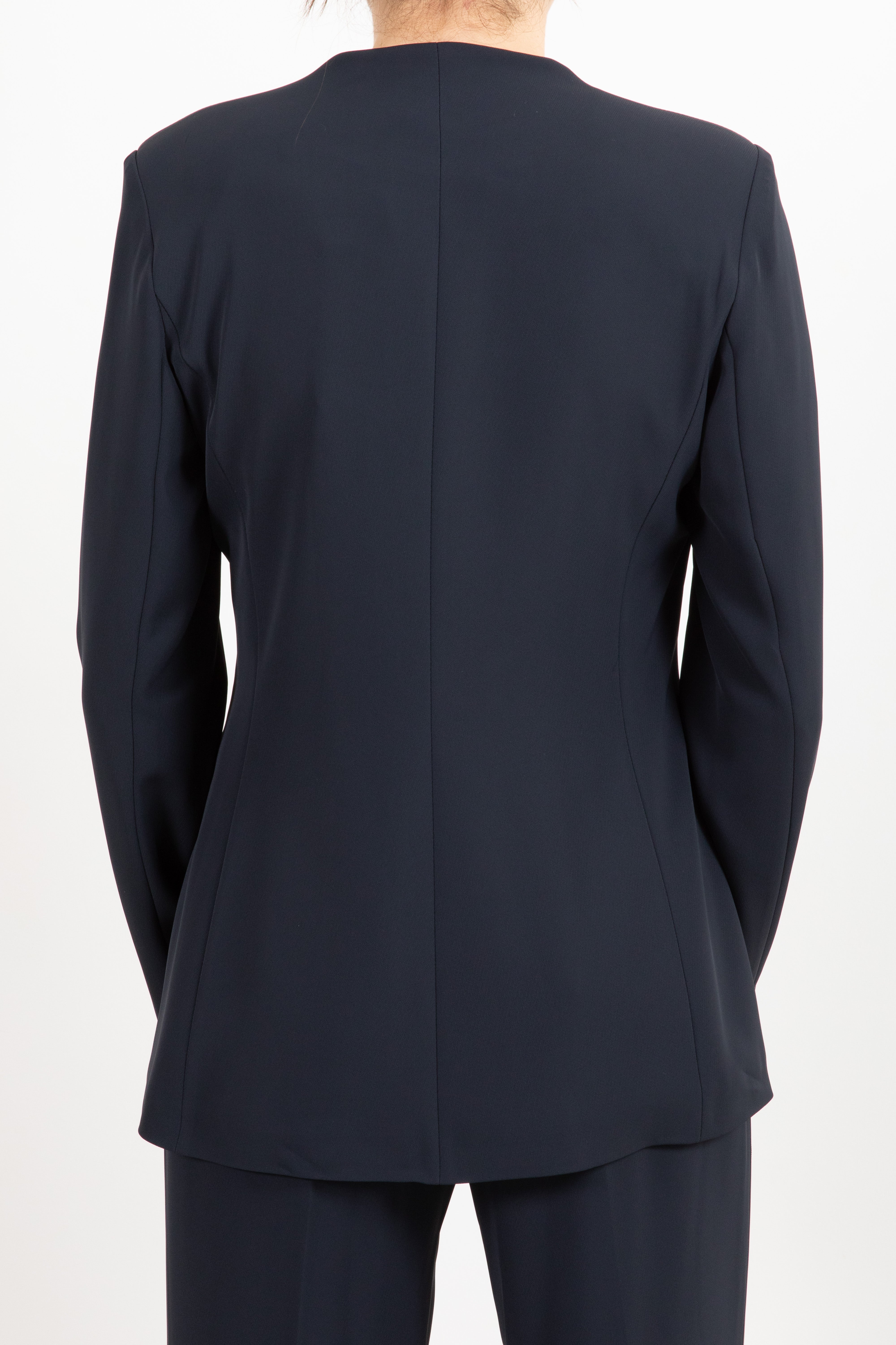 Tailleur tessuto fluido giacca scollo a "V" e pantalone con pinces Susy Mix