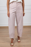 Pantalone barrel-fit in tessuto fiammato ViCOLO