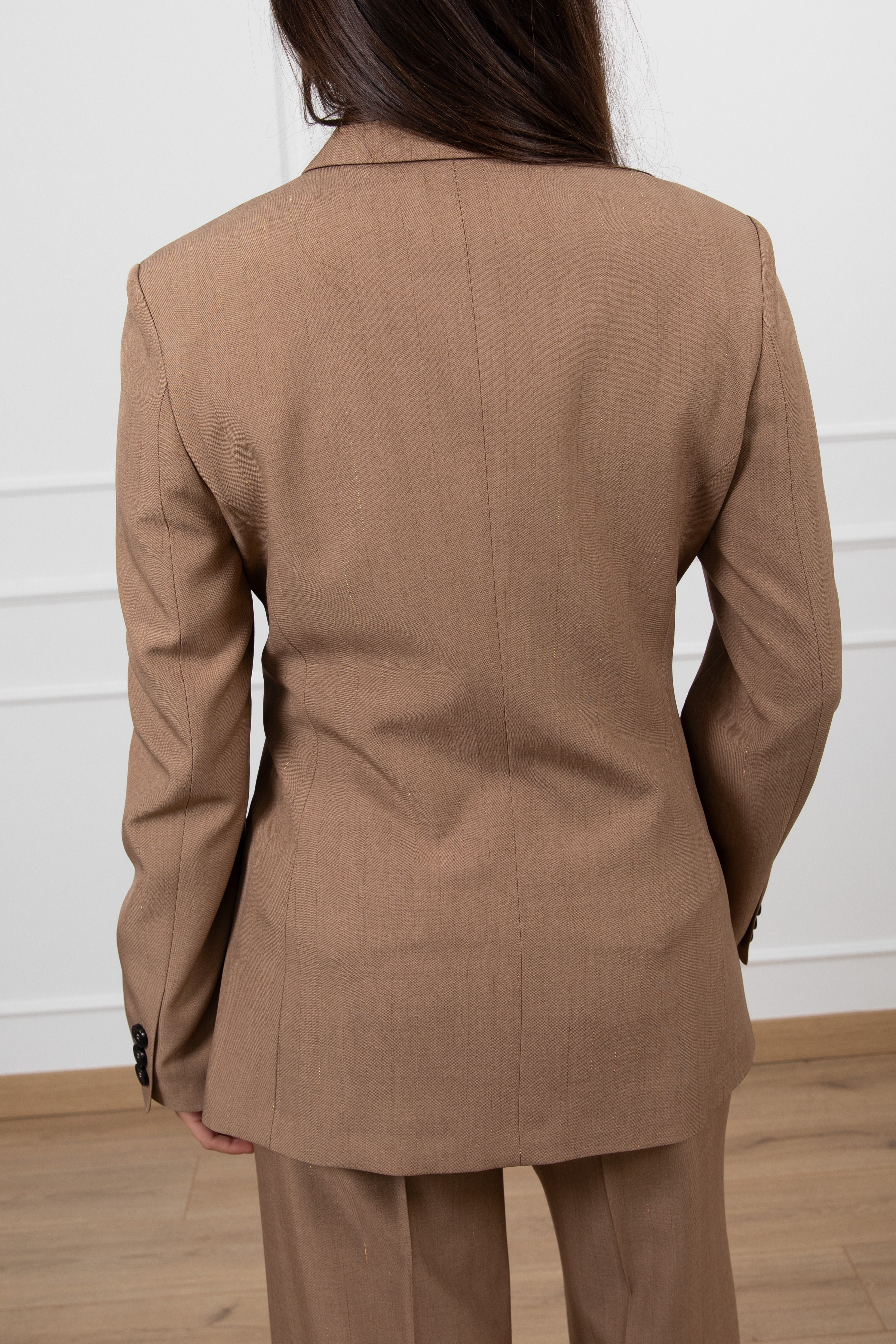 Giacca filo lurex con bottone spostato ViCOLO