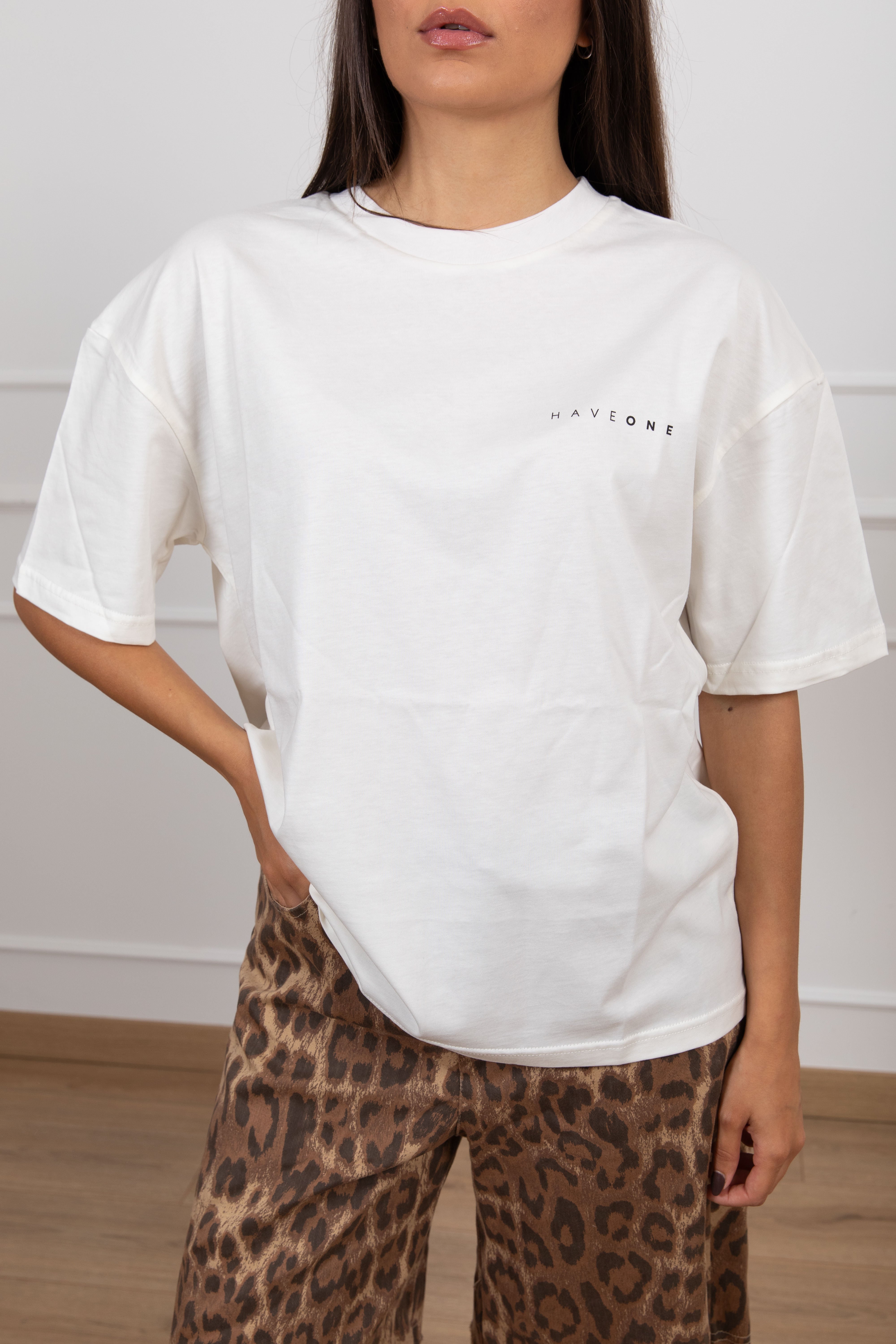 T-shirt over-size stampa sul retro "Ibiza" Haveone
