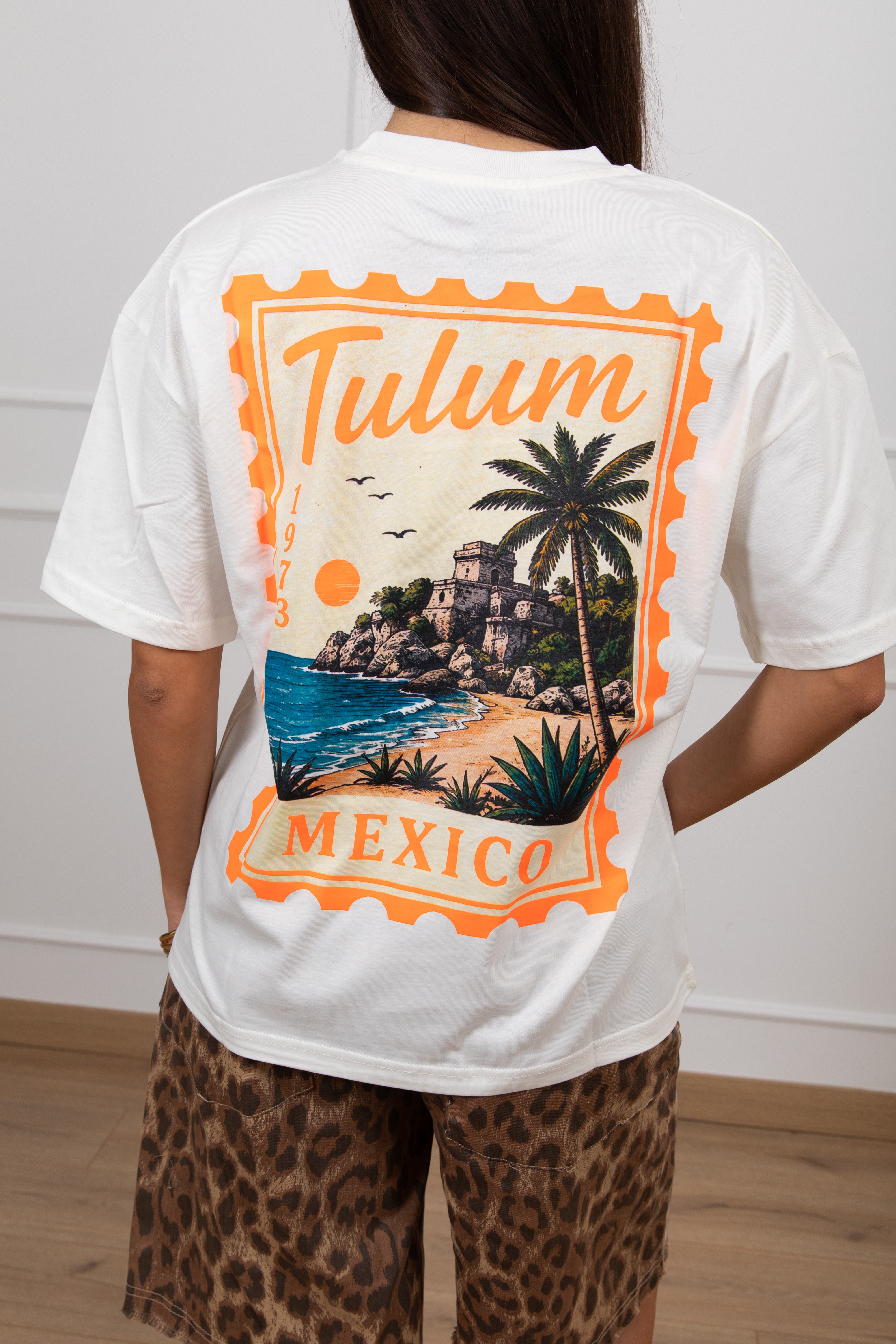 T-shirt over-size stampa sul retro "Tulum" Haveone
