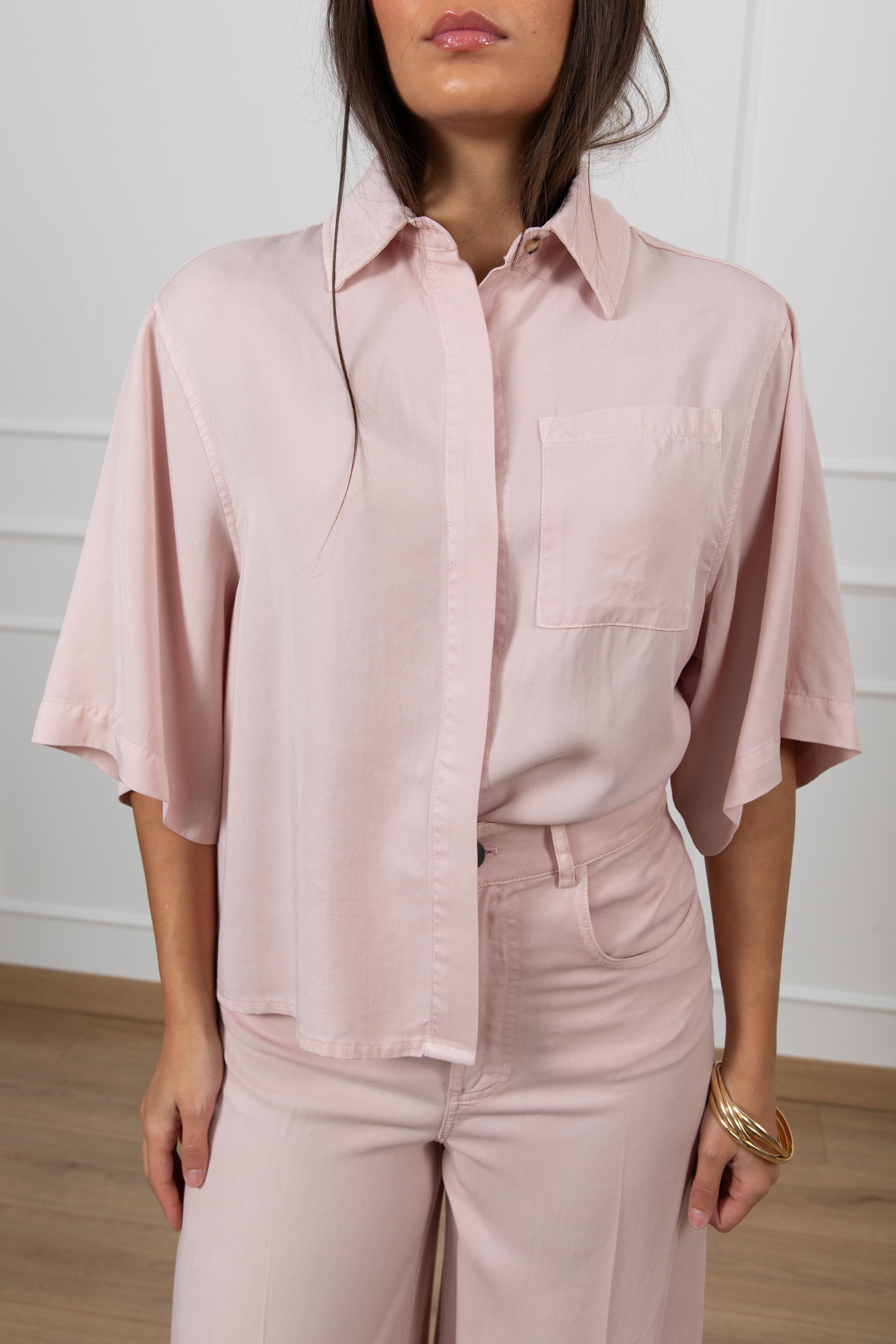 Camicia manica corta in lyocell Dixie