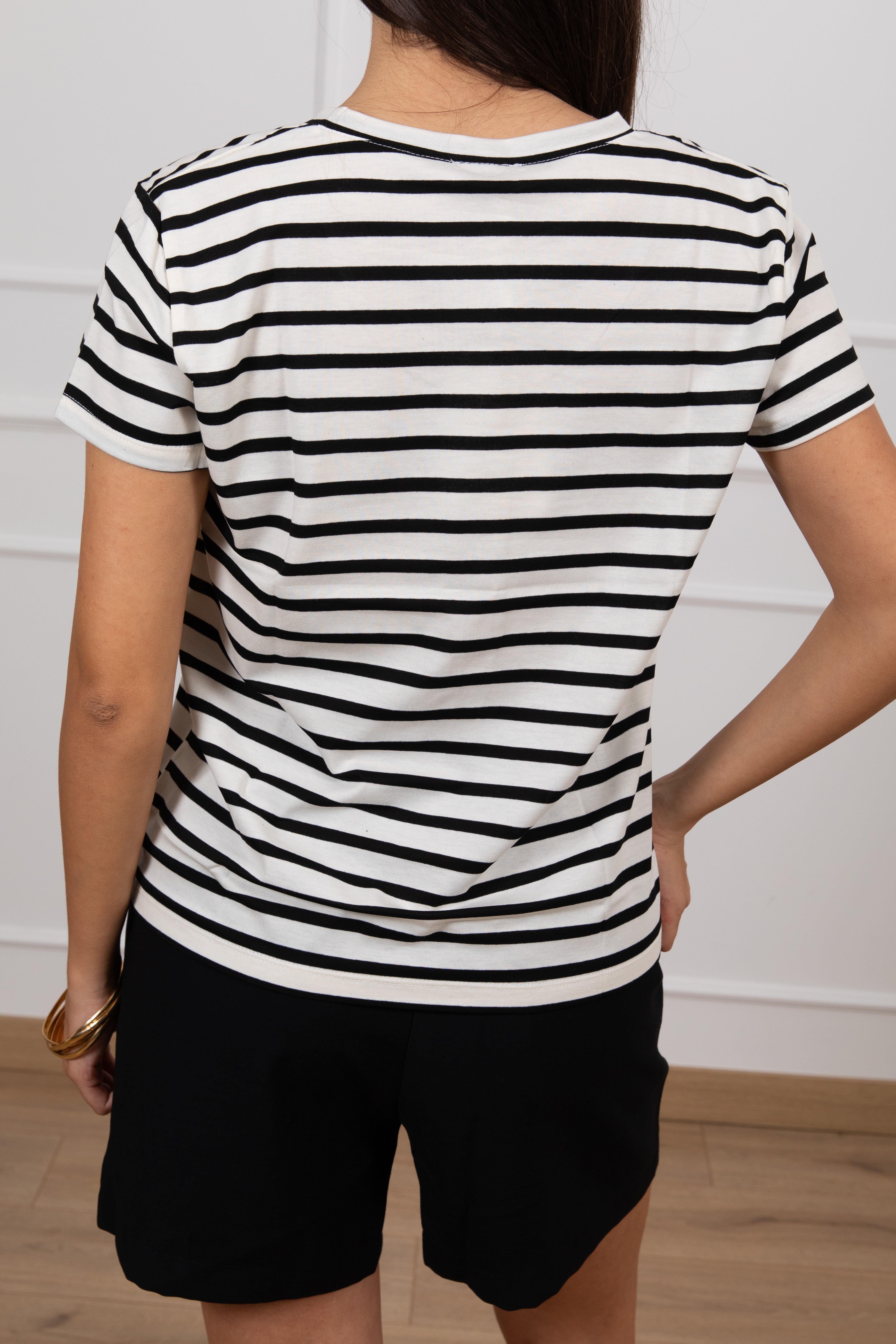 T-shirt serafino a righe Susy Mix