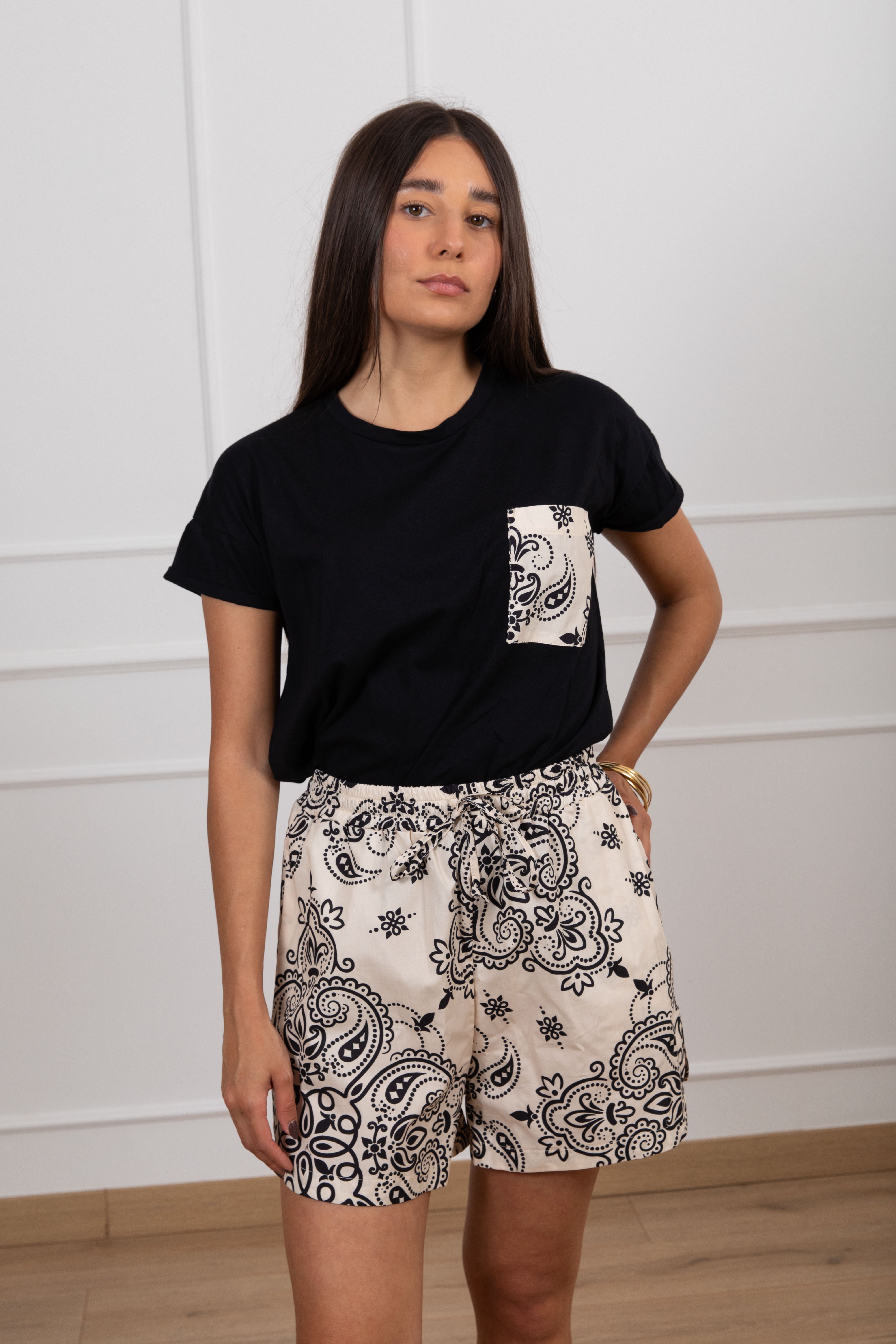 Shorts con elastico fantasia bandana Tensione IN