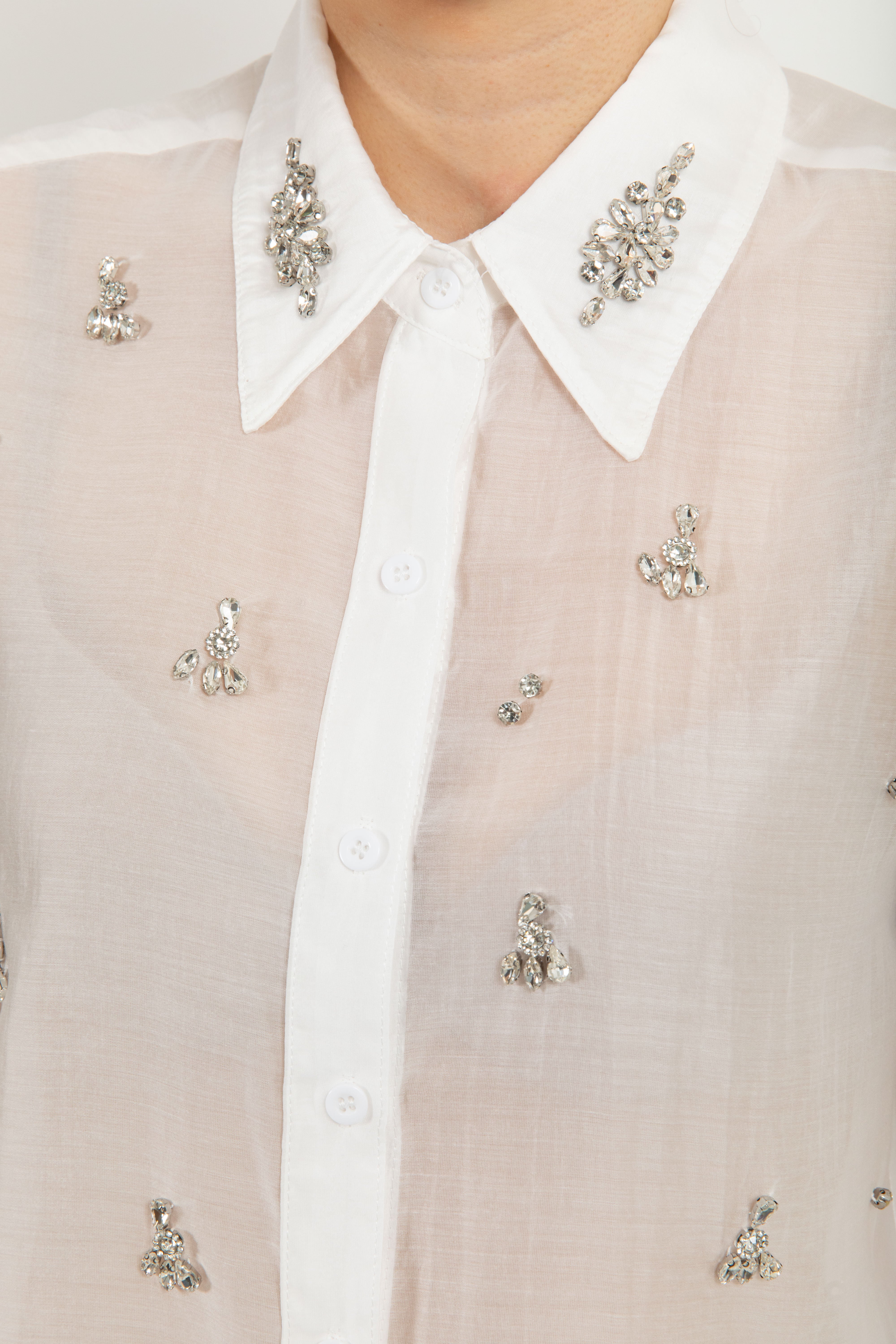 Camicia con applicazione pietre Susy Mix