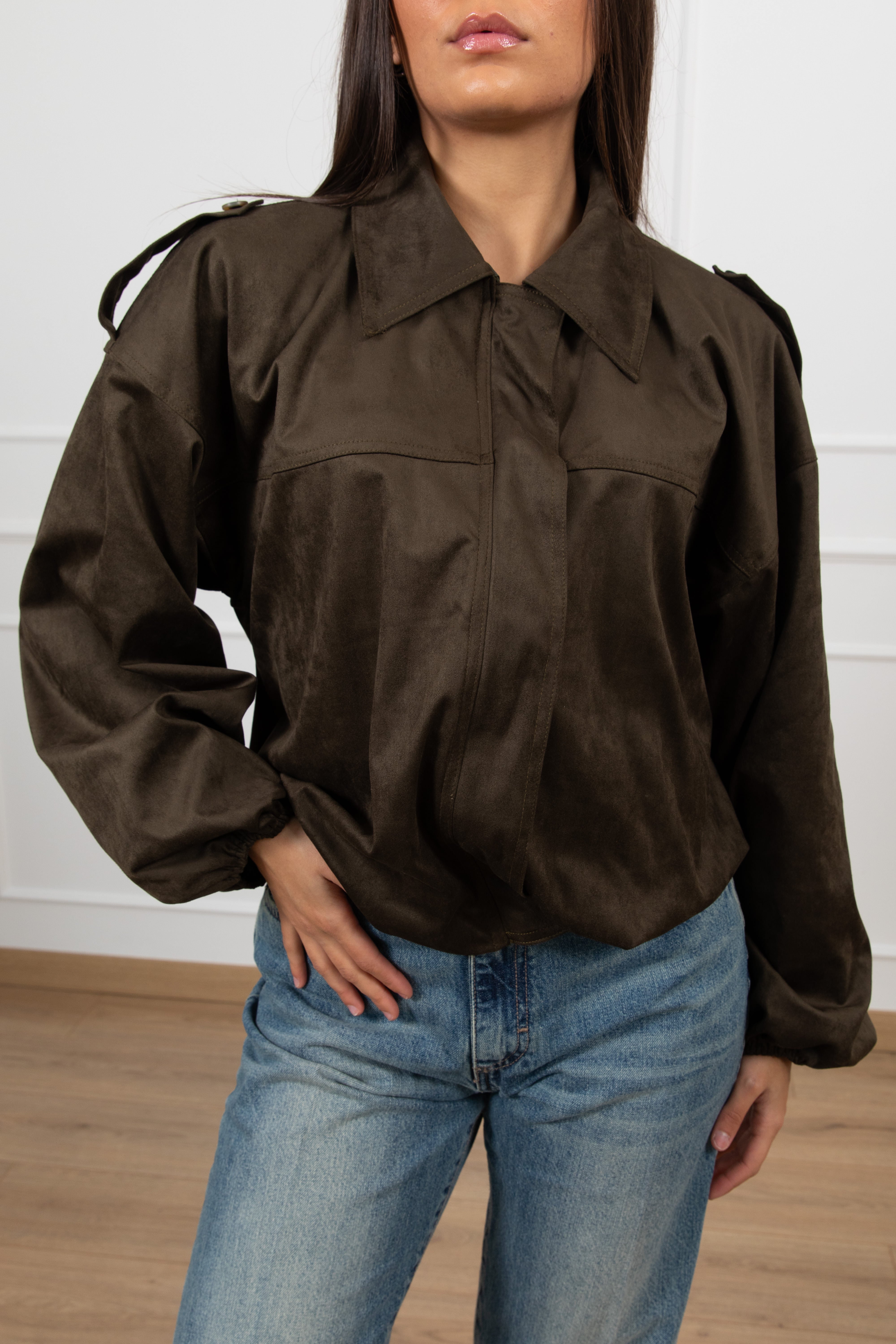 Bomber in eco-camoscio Susy Mix