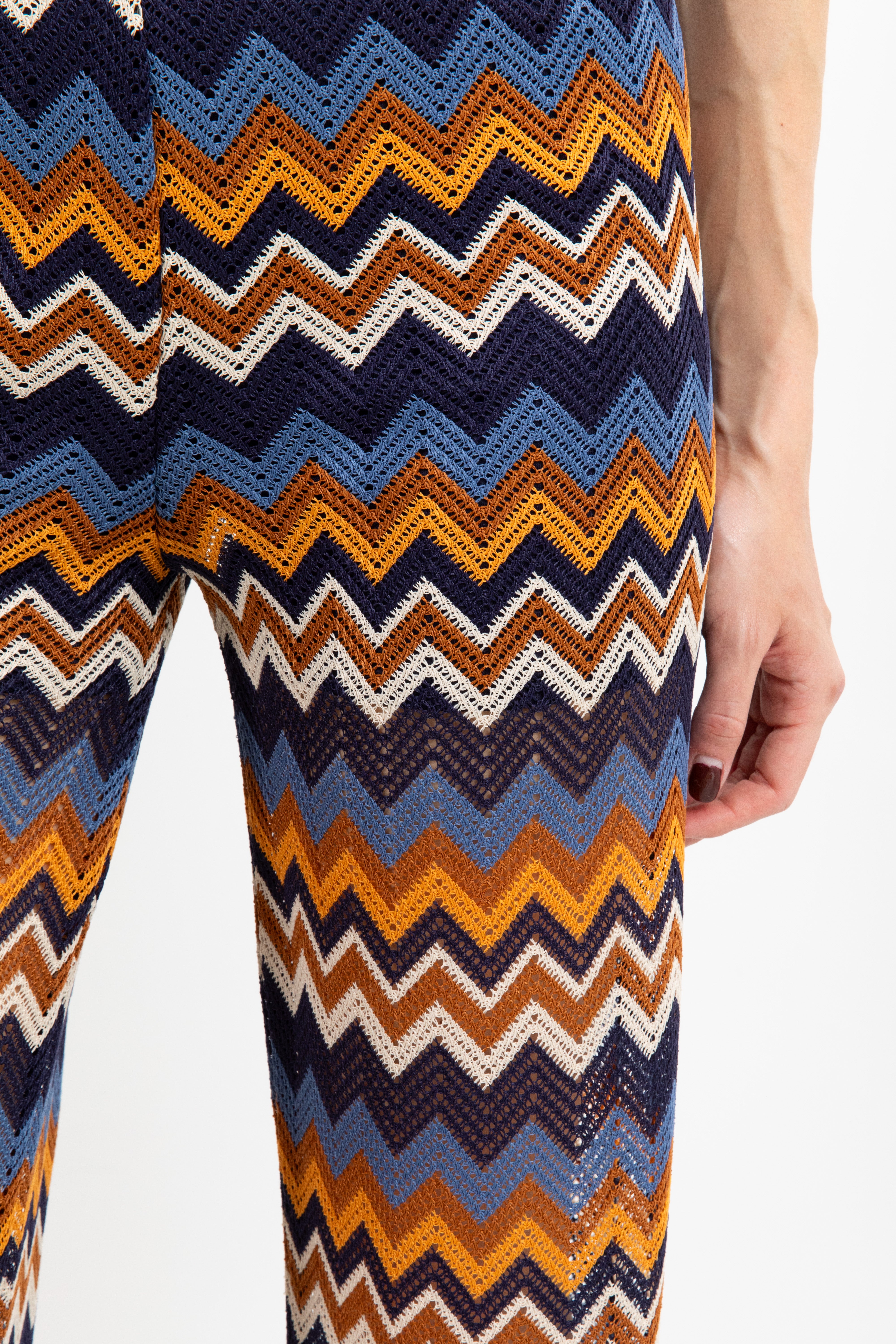 Pantalone motivo zig-zag con elastico Susy Mix