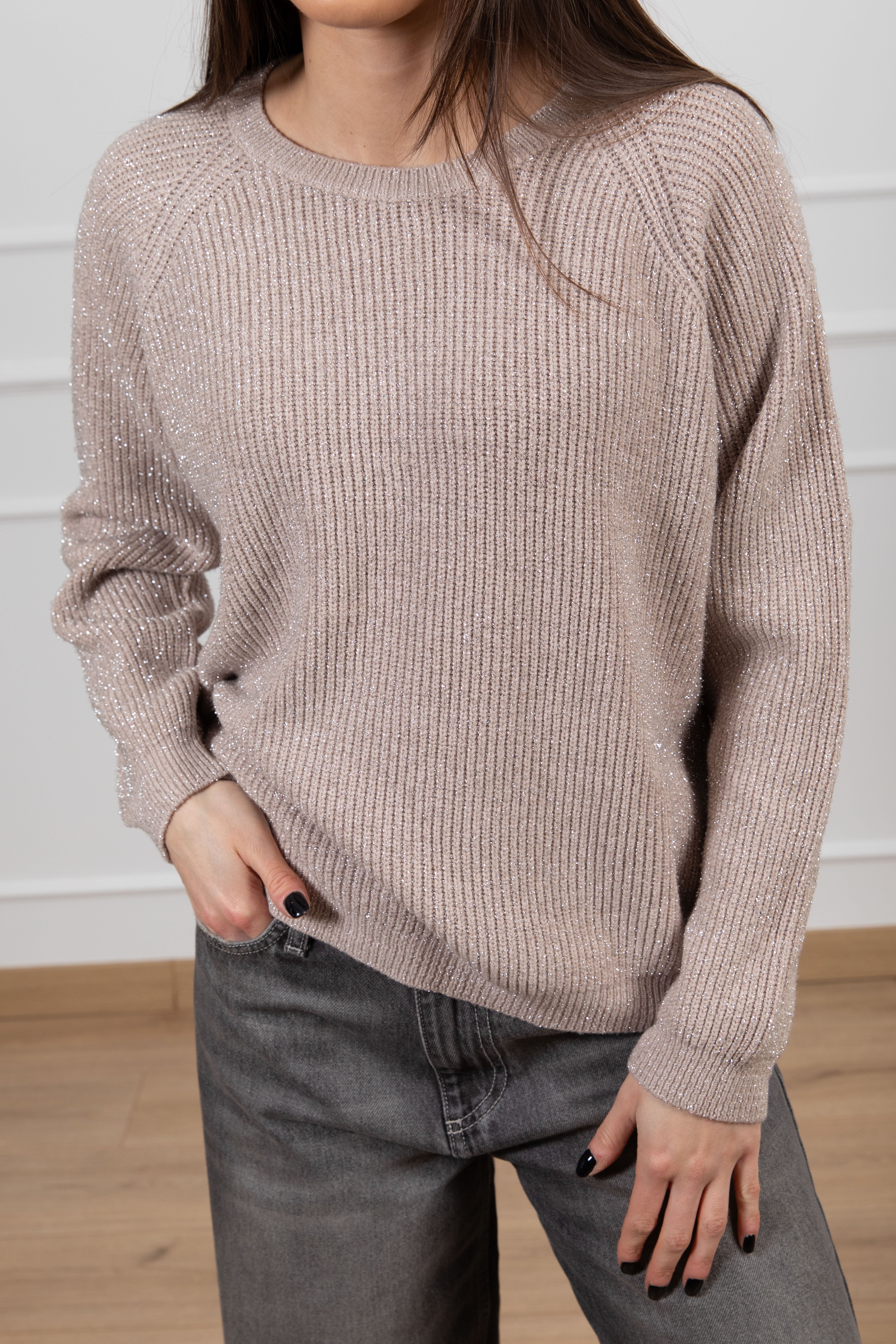 Pull girocollo in lurex Susy Mix