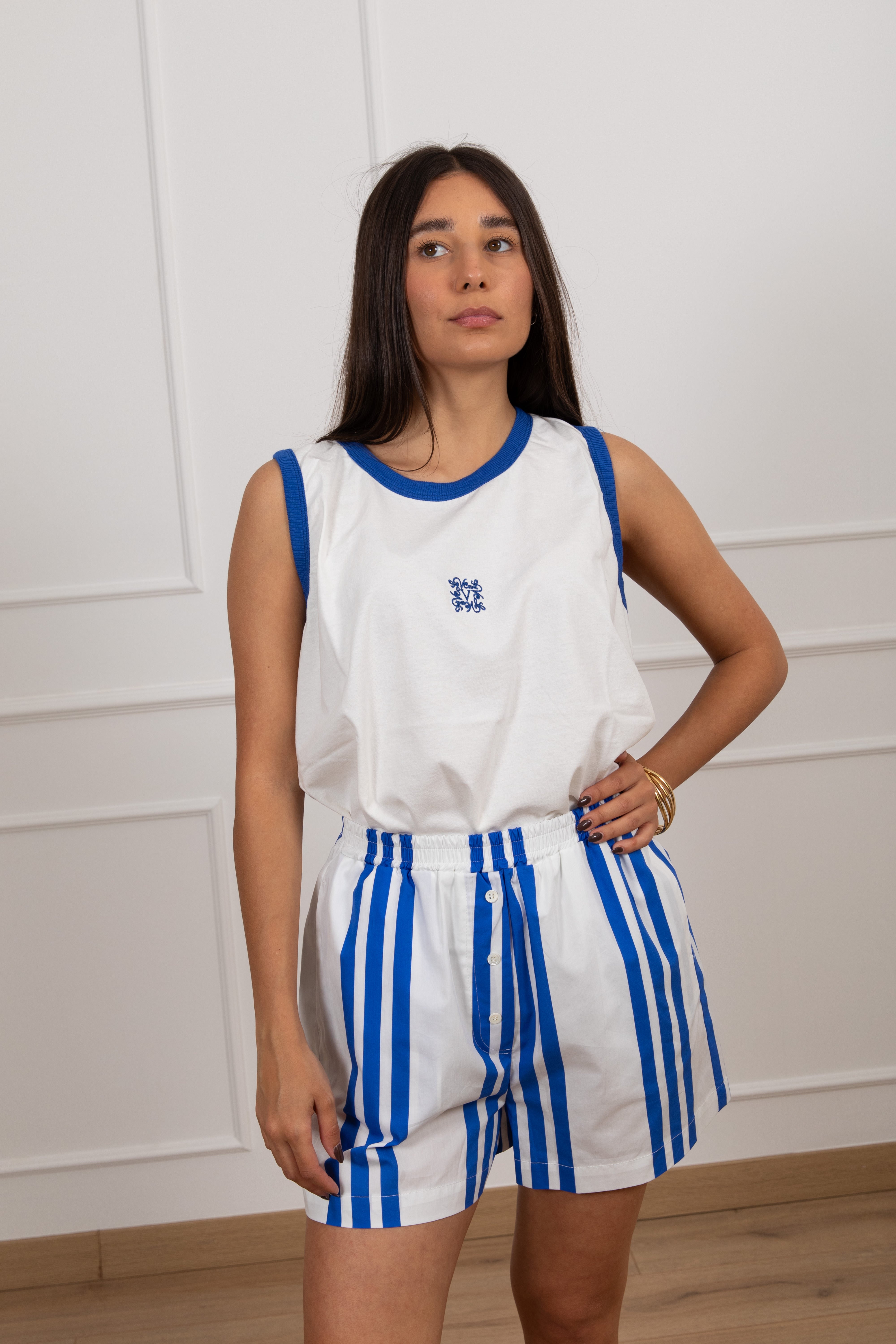 Canotta over-size con monogram ViCOLO