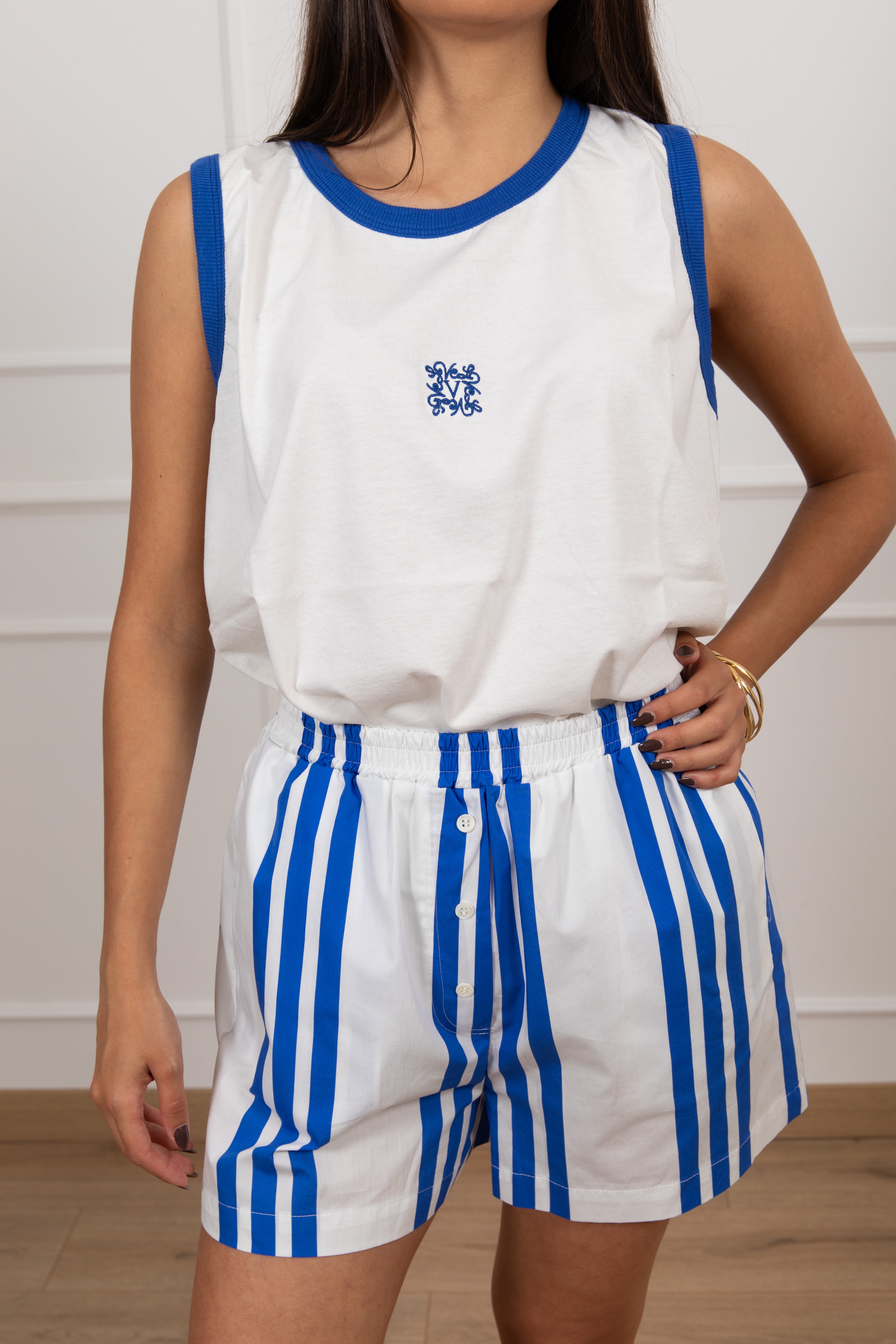 Canotta over-size con monogram ViCOLO
